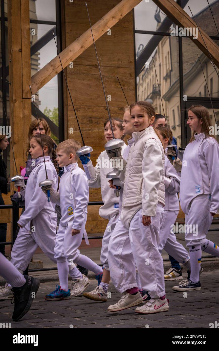 City Day Parade Lviv, Ukraine Stockfoto