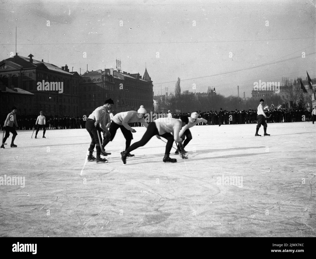 RICHTIG. Bandyspel. Stockfoto