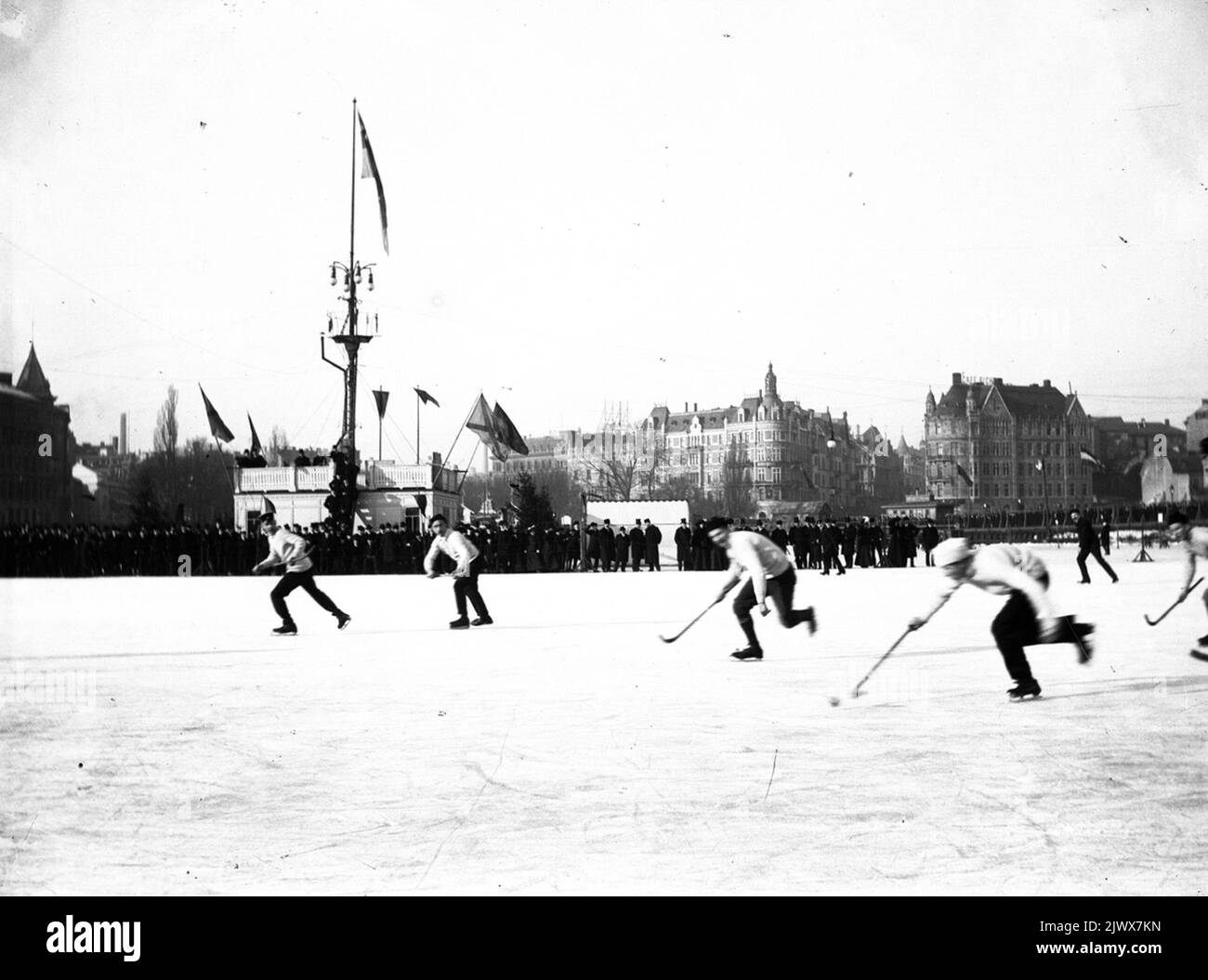 RICHTIG. Bandyspel. Stockfoto