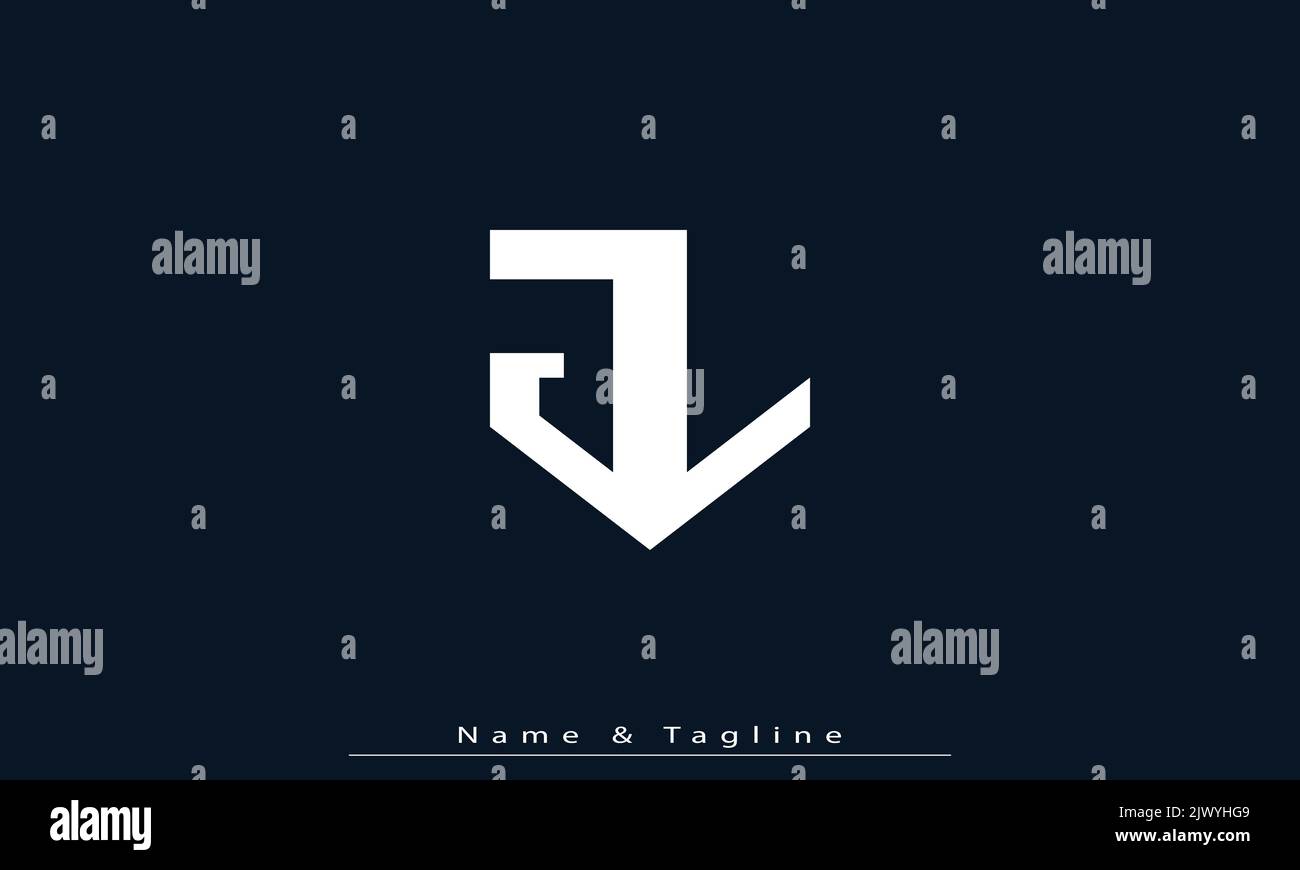 Buchstabenbuchstaben Initialen Monogramm Logo JL , LJ Stock Vektor