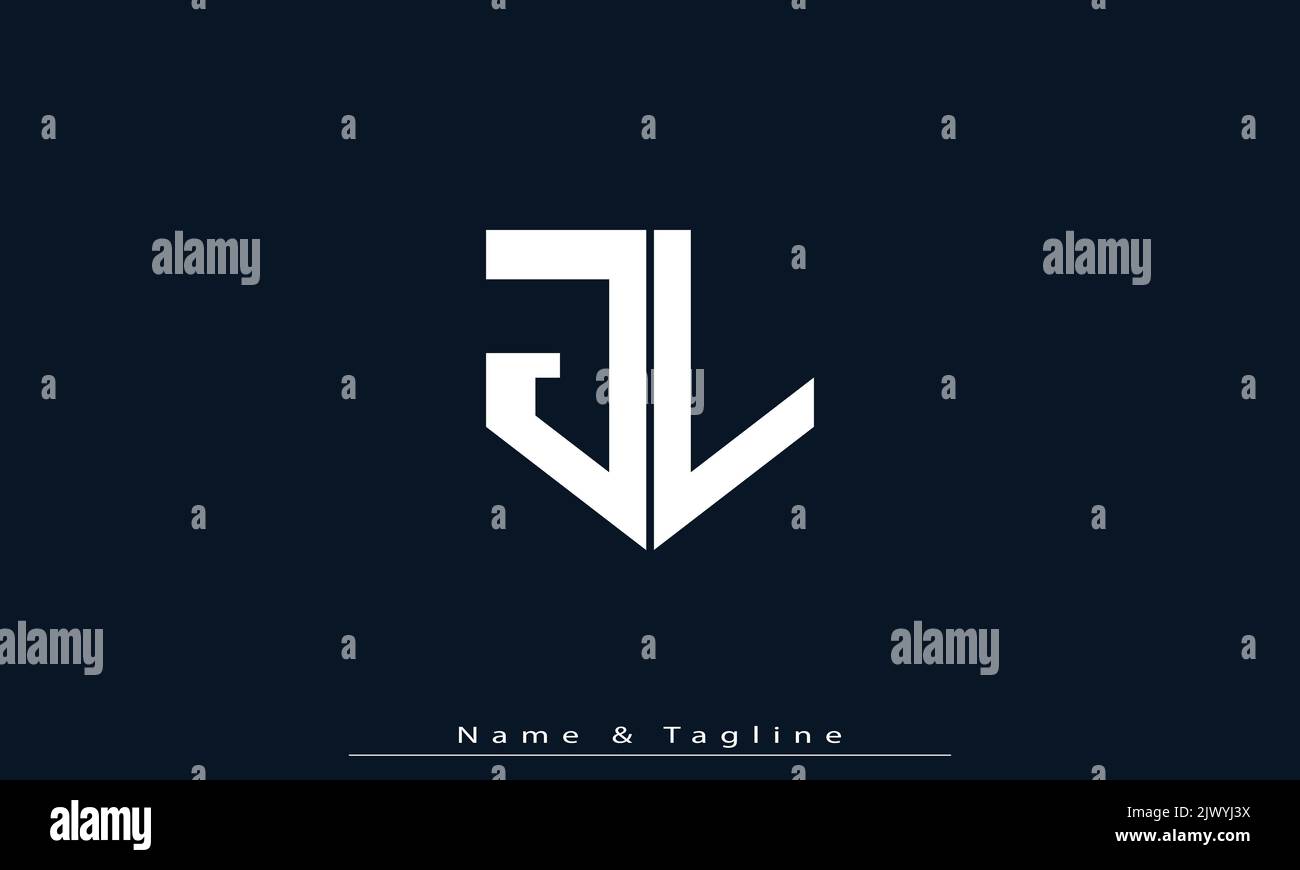 Buchstabenbuchstaben Initialen Monogramm Logo JL , LJ Stock Vektor