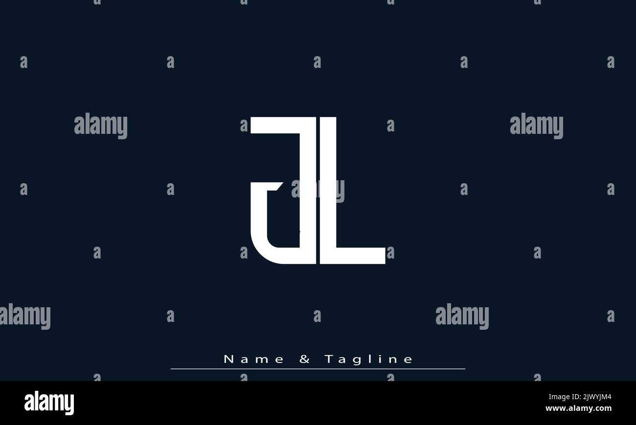 Buchstabenbuchstaben Initialen Monogramm Logo JL , LJ Stock Vektor