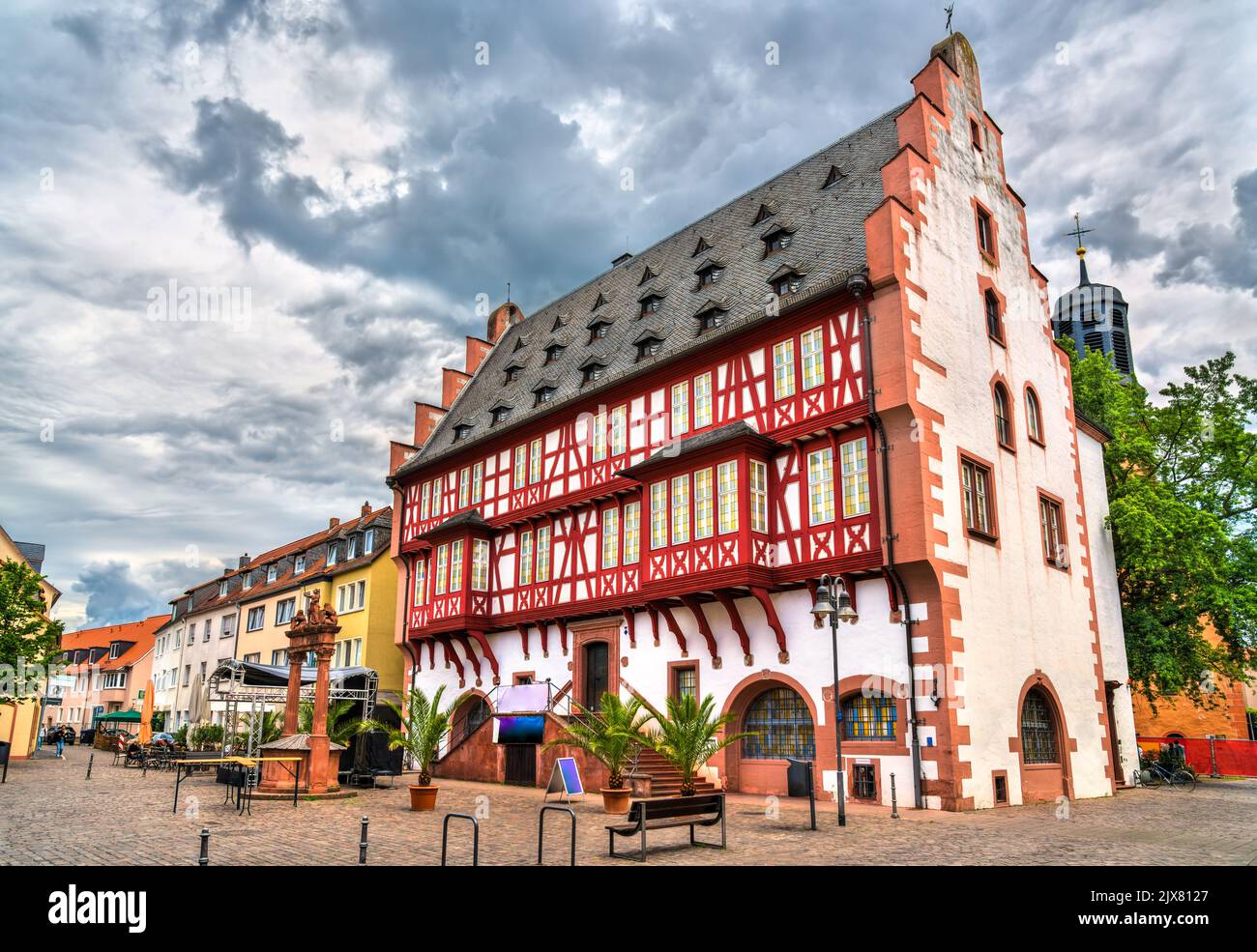 Traditionelle Architektur von Hanau in Hessen, Deutschland Stockfoto