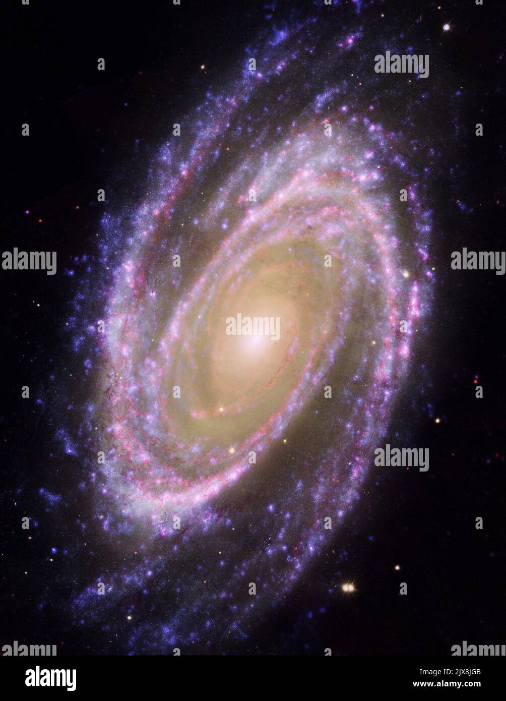 Galaxie, Himmel und nasa Weltraumtechnologie Wissenschaft mit Sternen, Staub und Sternhaufen des Universums in der Unendlichkeit am Himmel. Nebellicht, Sonnensystem und Stockfoto