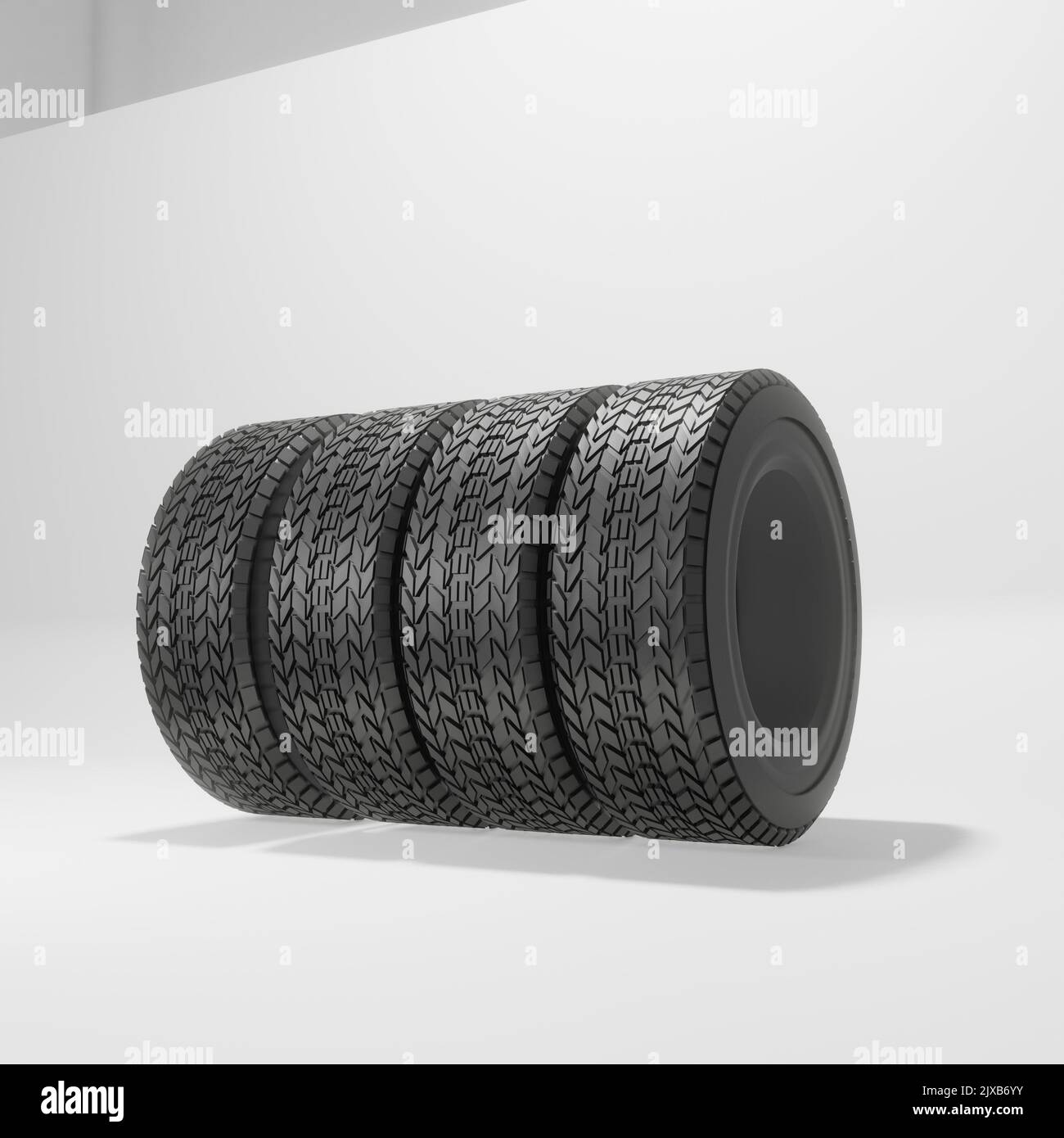 Autoreifen realistisches 3D Design Stockfoto