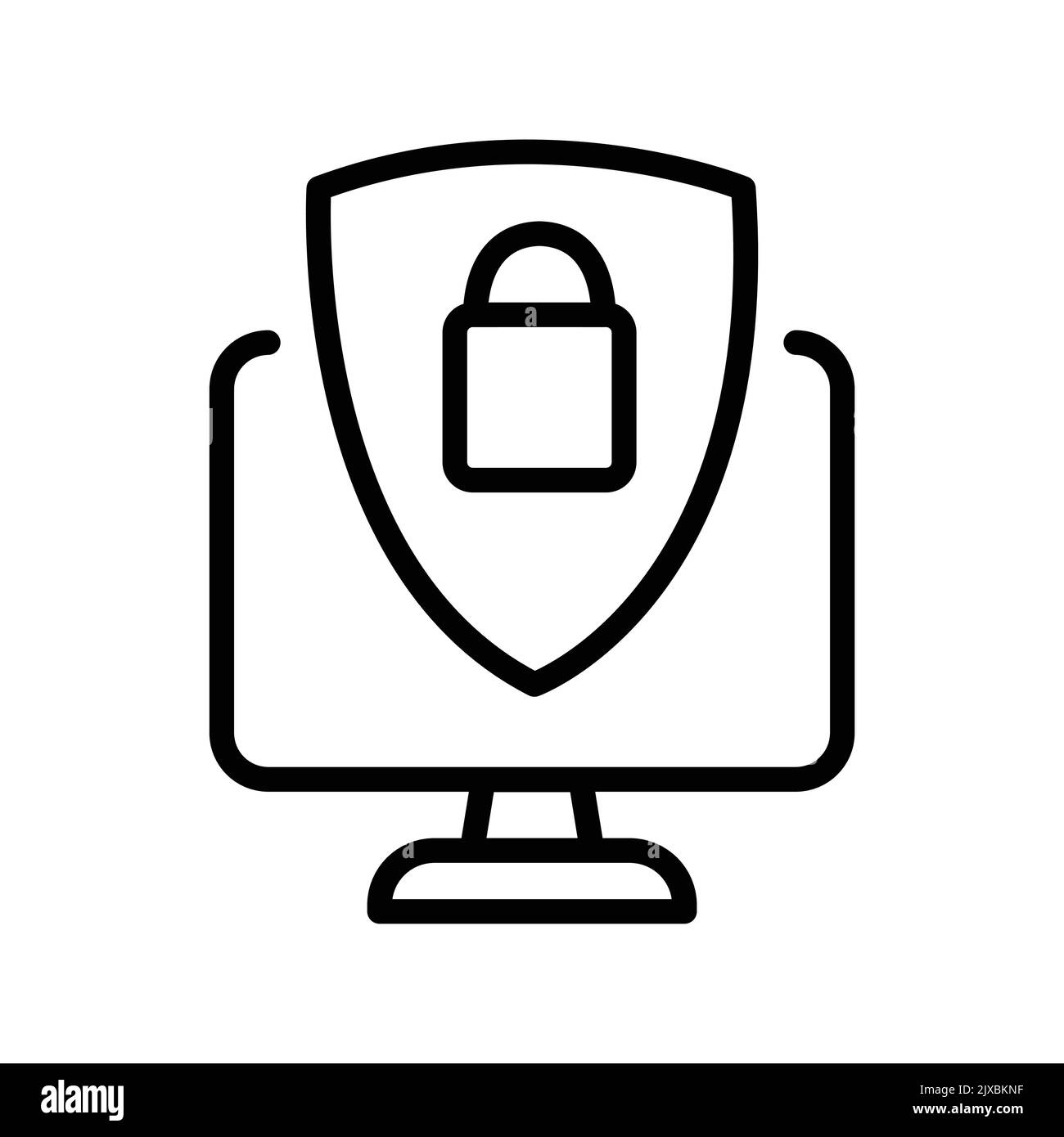 Symbol für die farbige Linie des Datenschutzes. Piktogramm für Webseite Stock Vektor
