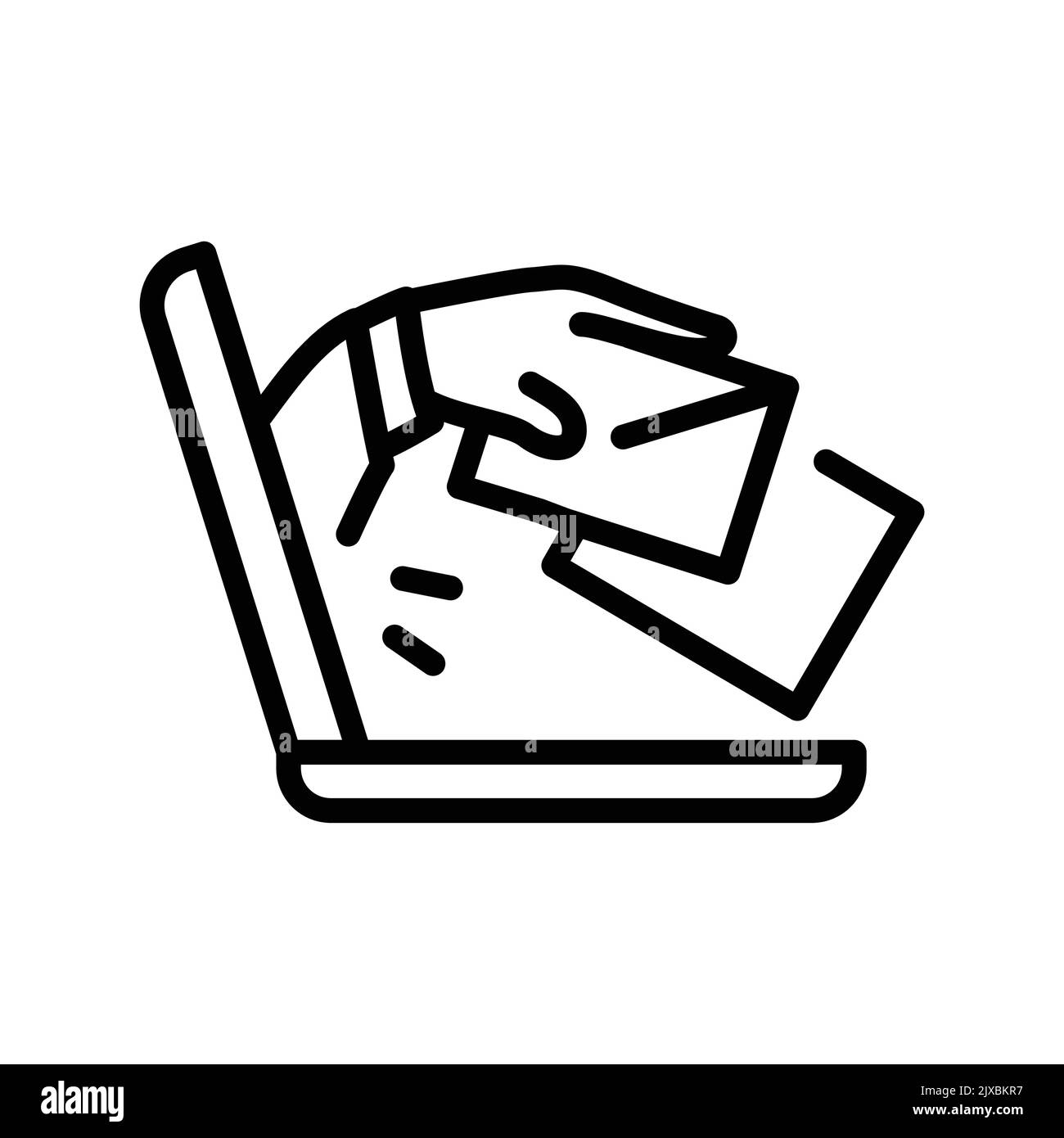 Farbsymbol für Cyberkriminalität. Piktogramm für Webseite Stock Vektor