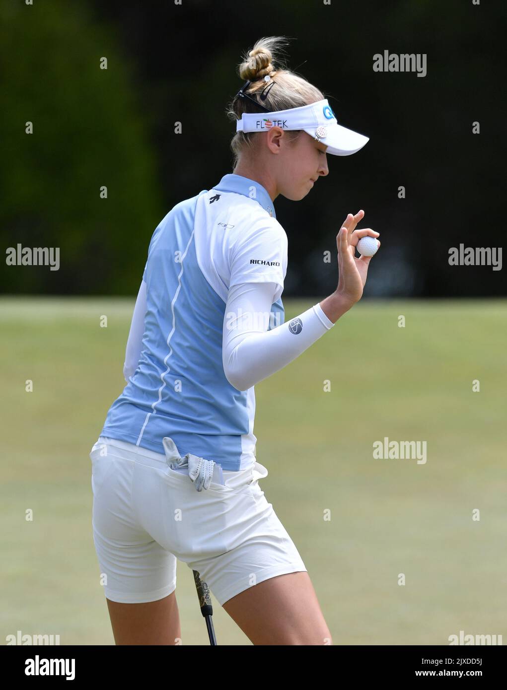 Nelly Korda aus den USA während des Australian Women's Open-Golfturniers im Kooyonga Golf Club in Adelaide, Donnerstag, 15. Februar 2018. (AAP-Bild/David Mariuz) Stockfoto