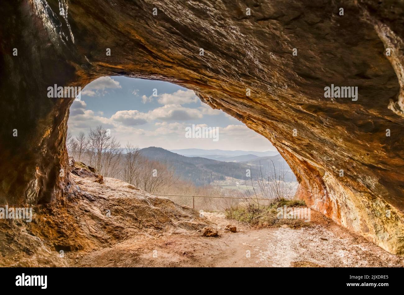 Blick von der ehemaligen Silbermine im Silberberg bei Bodenmais. Bayerischer Wald, Bayern, Deutschland Stockfoto