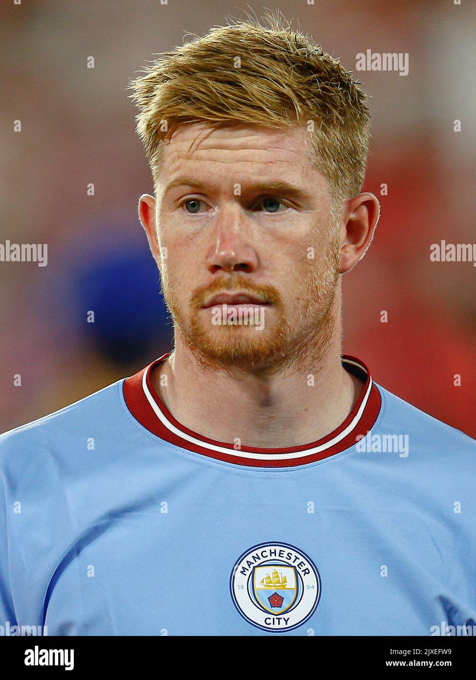 Kevin De Bruyne von Manchester City während des UEFA Champions League Group G-Spiels zwischen dem FC Sevilla und Manchester City spielte am 6. September 2022 im Sanchez Pizjuan Stadum in Sevilla, Spanien. (Foto von Antonio Pozo / PRESSIN) Stockfoto