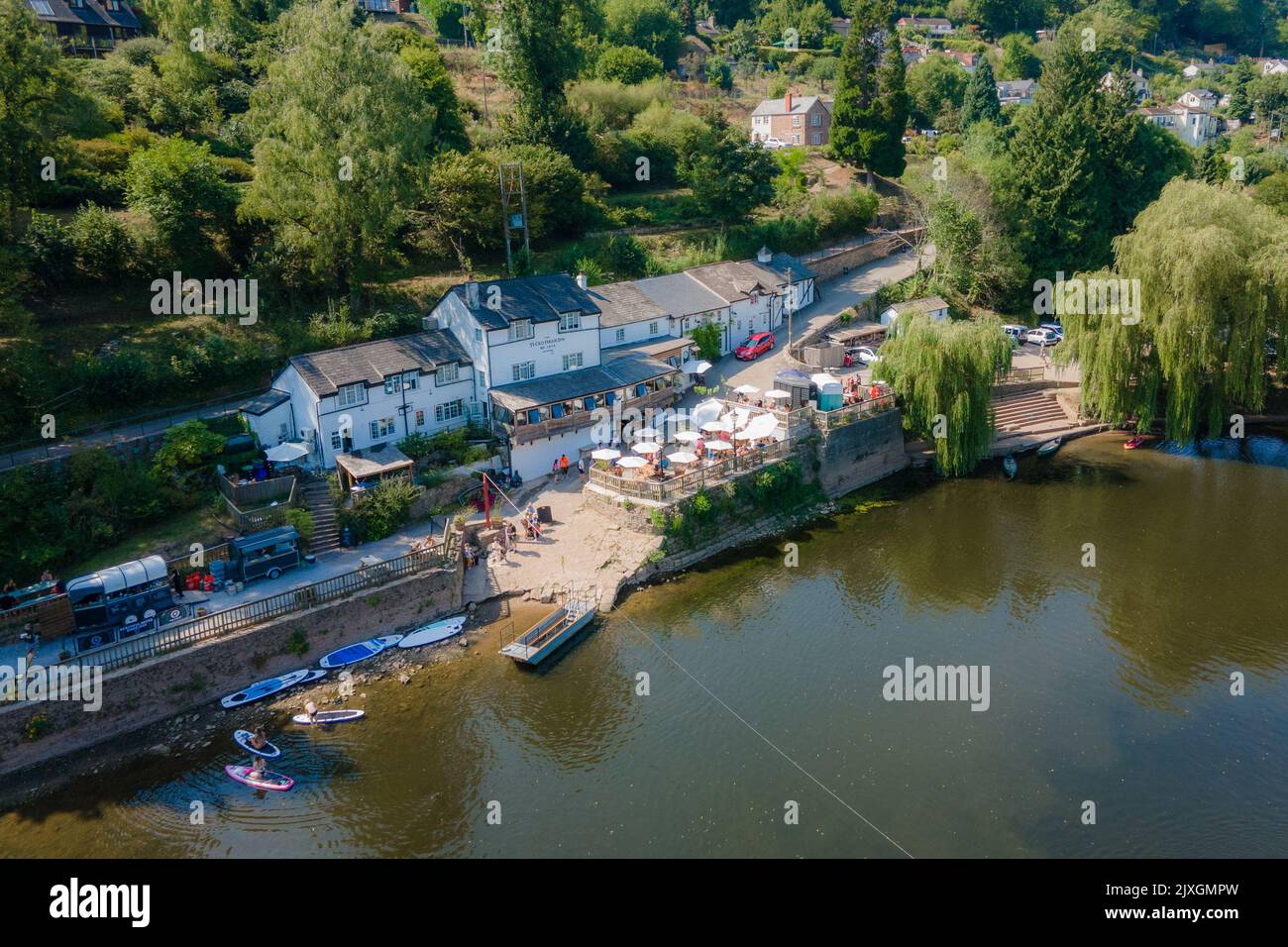 Symonds Yat, Herefordshire - Ein Dorf am Flussufer des Forest of Dean und River Wye im Südwesten Englands - Großbritannien Stockfoto