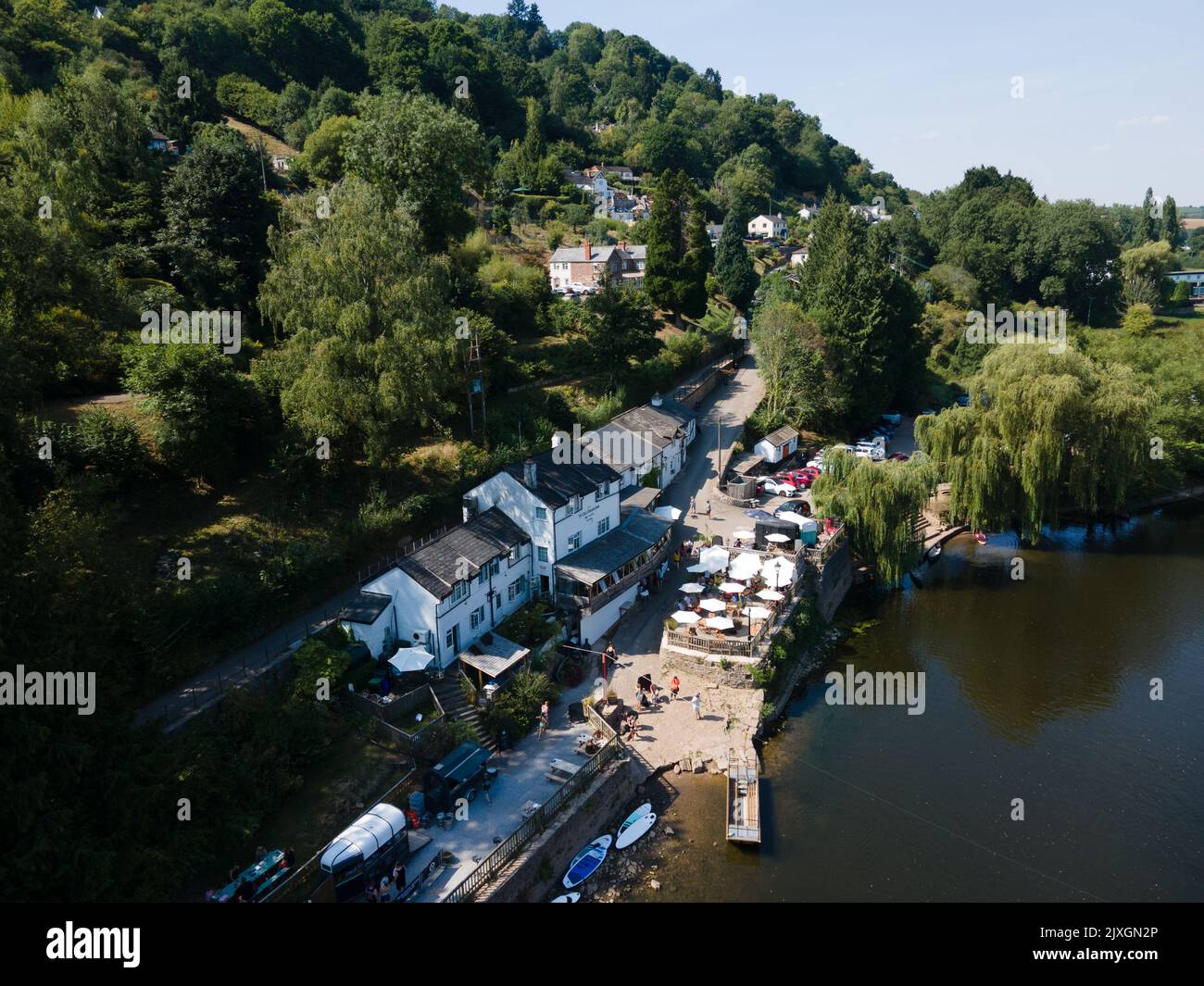 Symonds Yat, Herefordshire - Ein Dorf am Flussufer des Forest of Dean und River Wye im Südwesten Englands - Großbritannien Stockfoto