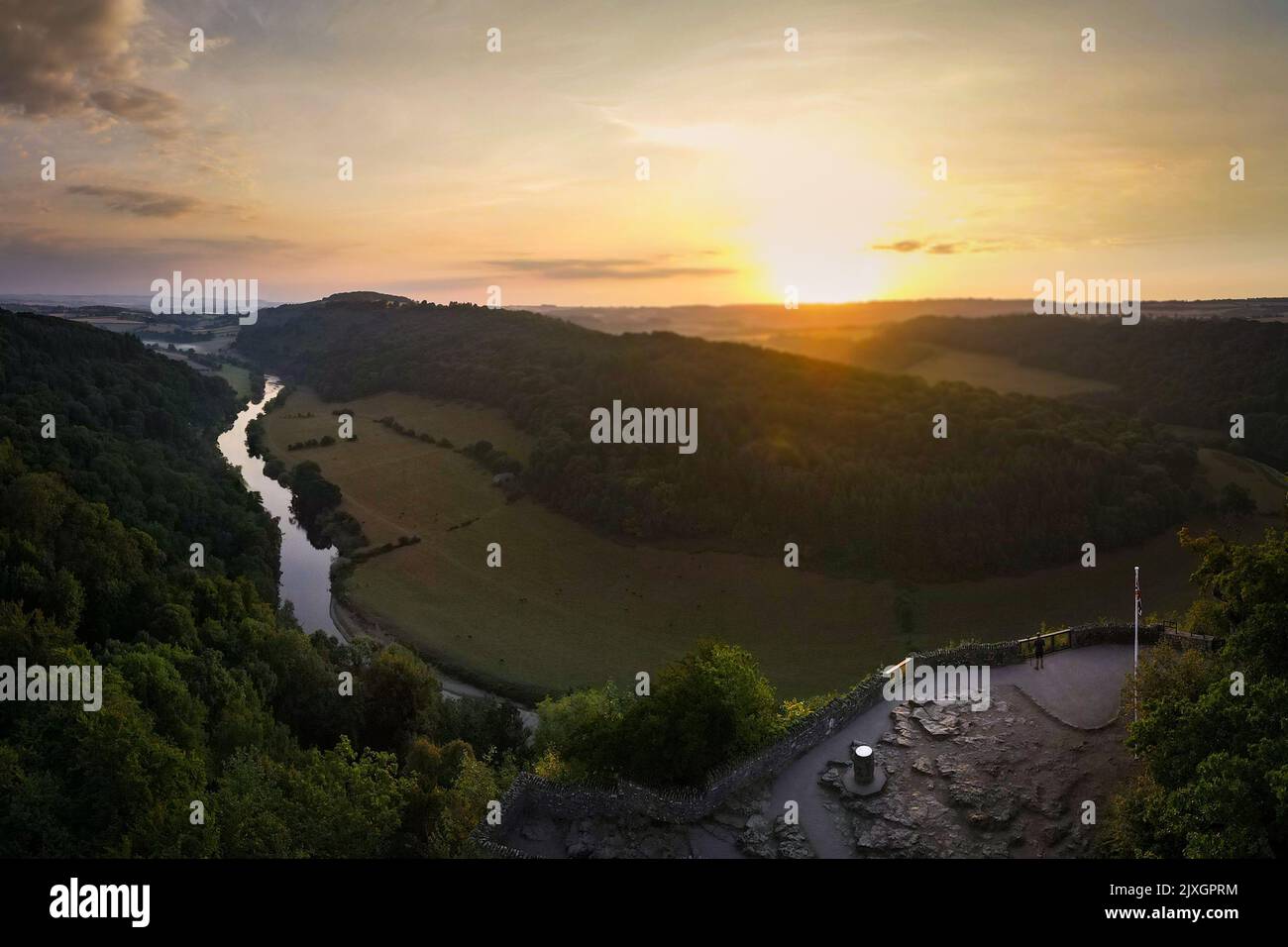 England-Großbritannien: Symonds Yat Rock, ein berühmter Aussichtspunkt mit Blick auf das Wye Valley im Forest of Dea Stockfoto