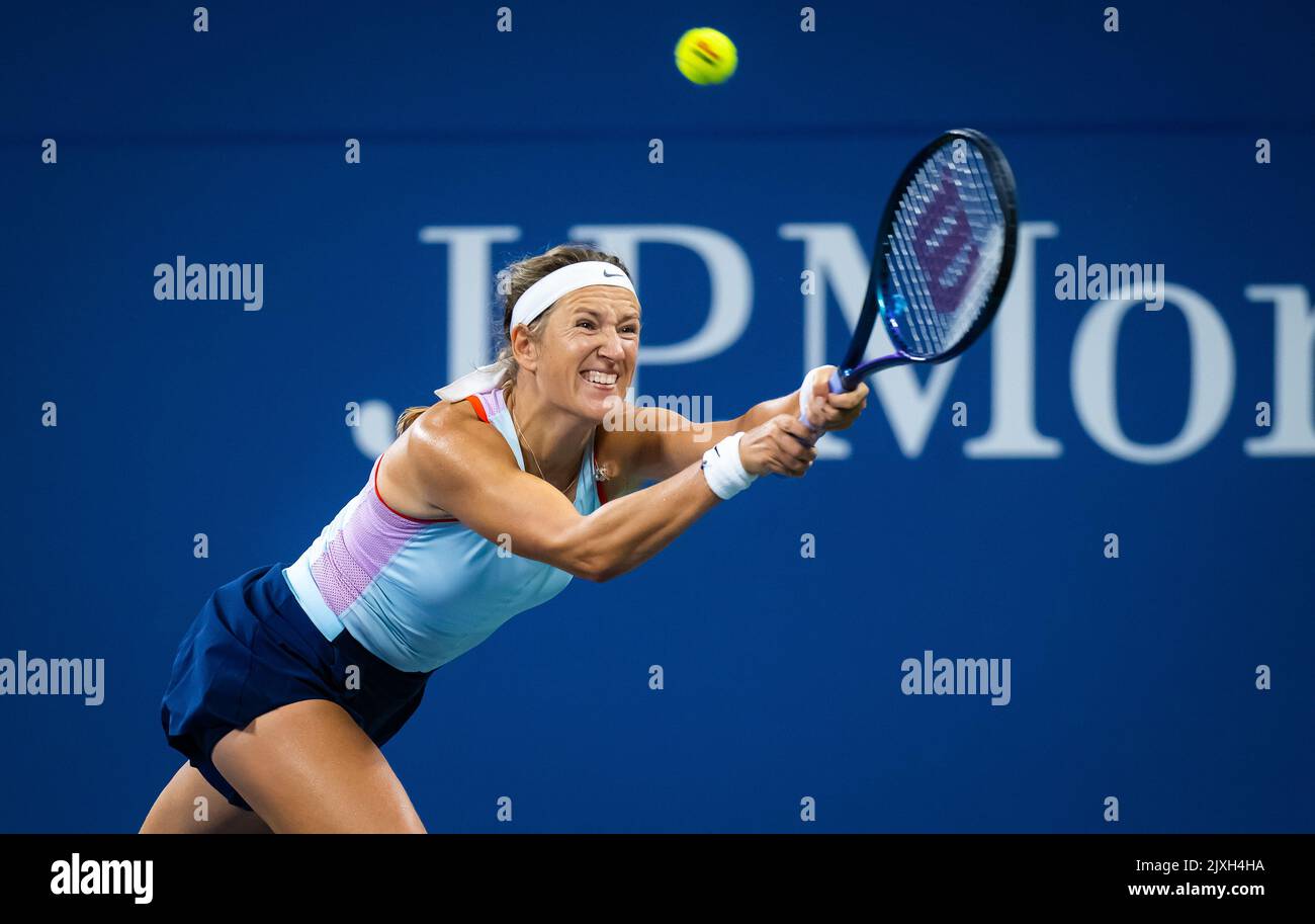 Victoria Azarenka aus Weißrussland am 8. Tag der US Open 2022, 4. Grand Slam Tennisturnier der Saison am 4. September 2022 im USTA National Tennis Center in New York, USA - Foto: Rob Prange/DPPI/LiveMedia Stockfoto