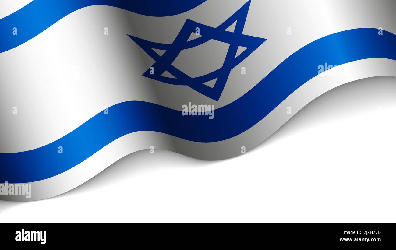 EPS10 Vektor Patriotisches Herz mit Flagge Israels. Ein Element der Wirkung für die Verwendung, die Sie daraus machen möchten. Stock Vektor