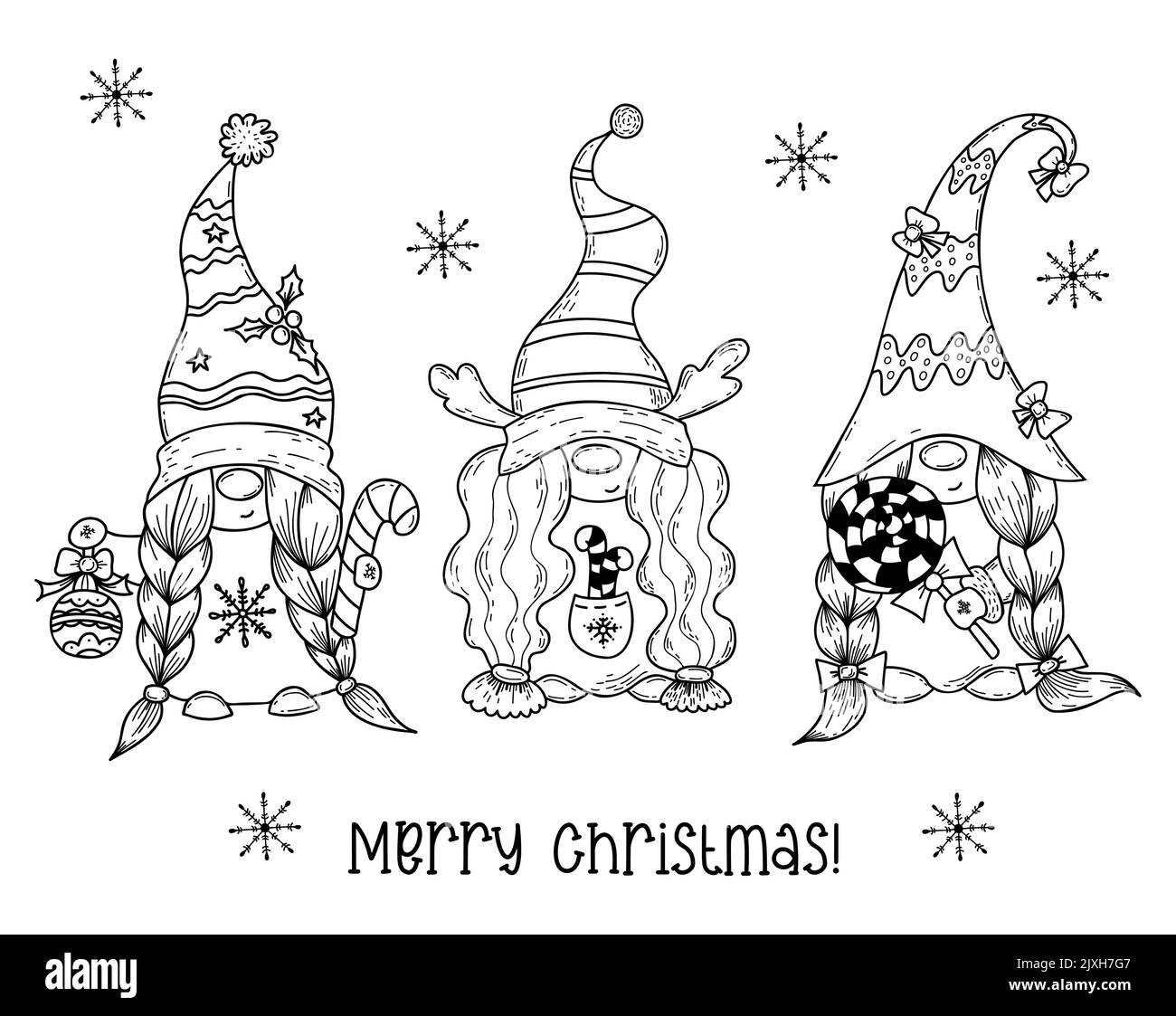 6x Weihnachts-Wichtel Set - Skandinavische Deko-Gnome Mit Zipfelmützen