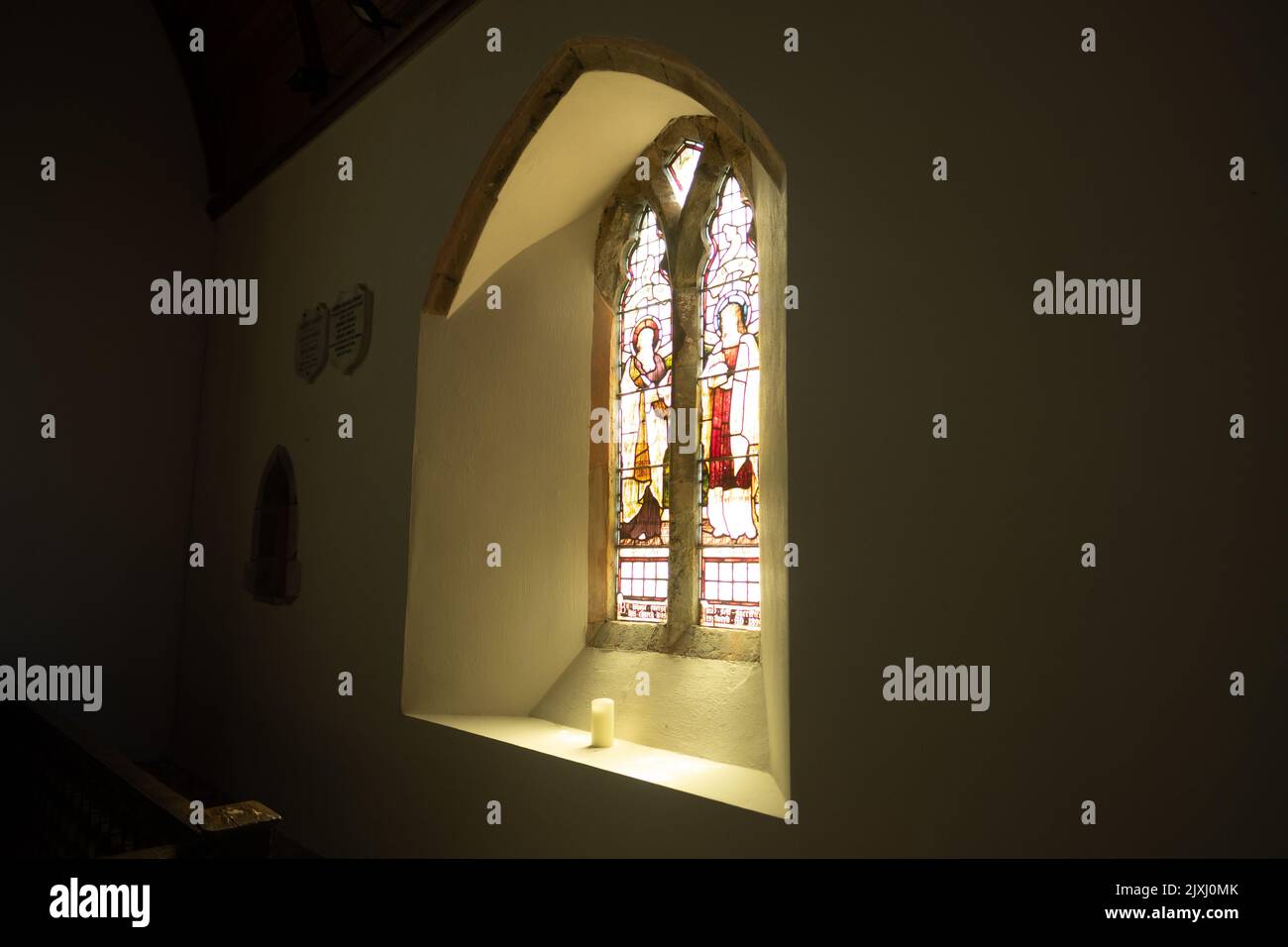 Monmouthshire, England: 2022. August: Kirche des Heiligen Nikolaus in Trelleck Stockfoto