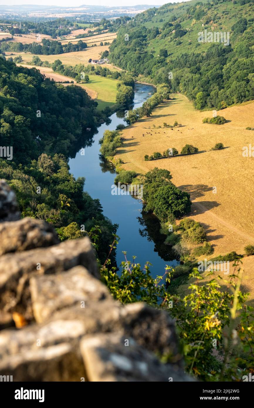 England-Großbritannien: Symonds Yat Rock, ein berühmter Aussichtspunkt mit Blick auf das Wye Valley im Forest of Dean Stockfoto