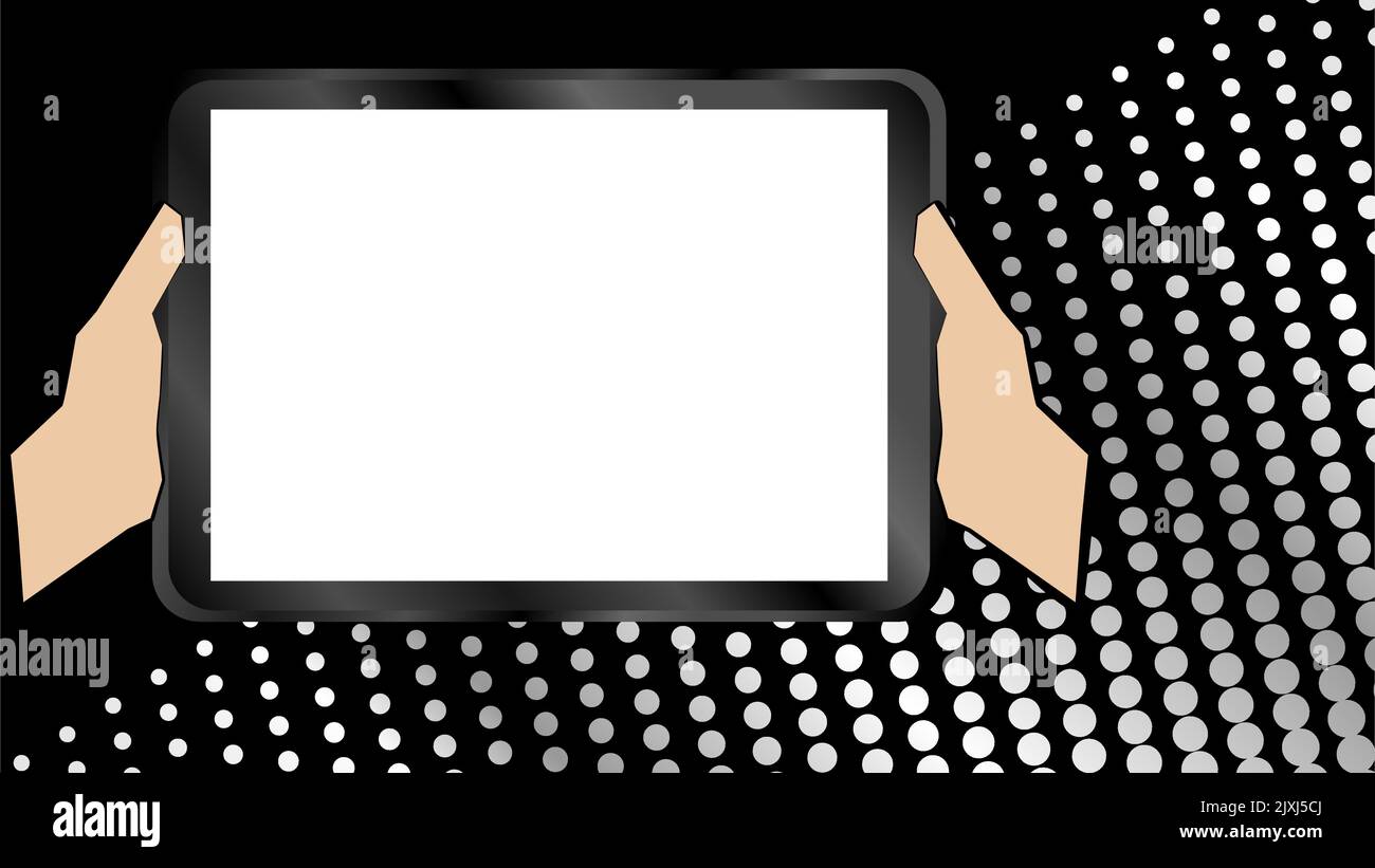 Smart Gadget Mockup Poster Illustration im Vektor-Format Stock Vektor