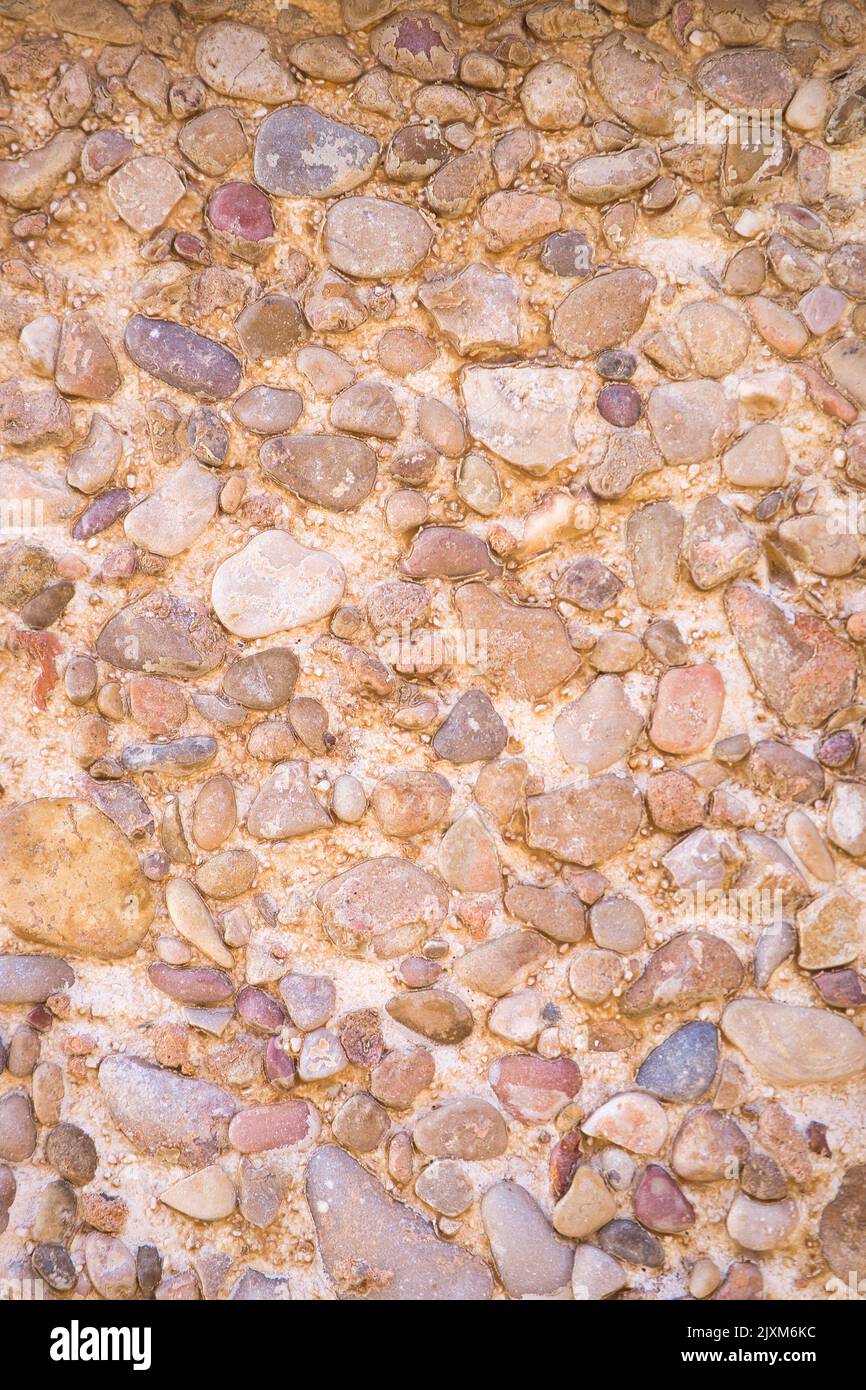 Ein Hintergrund mit roter Sandsteinstruktur Stockfoto