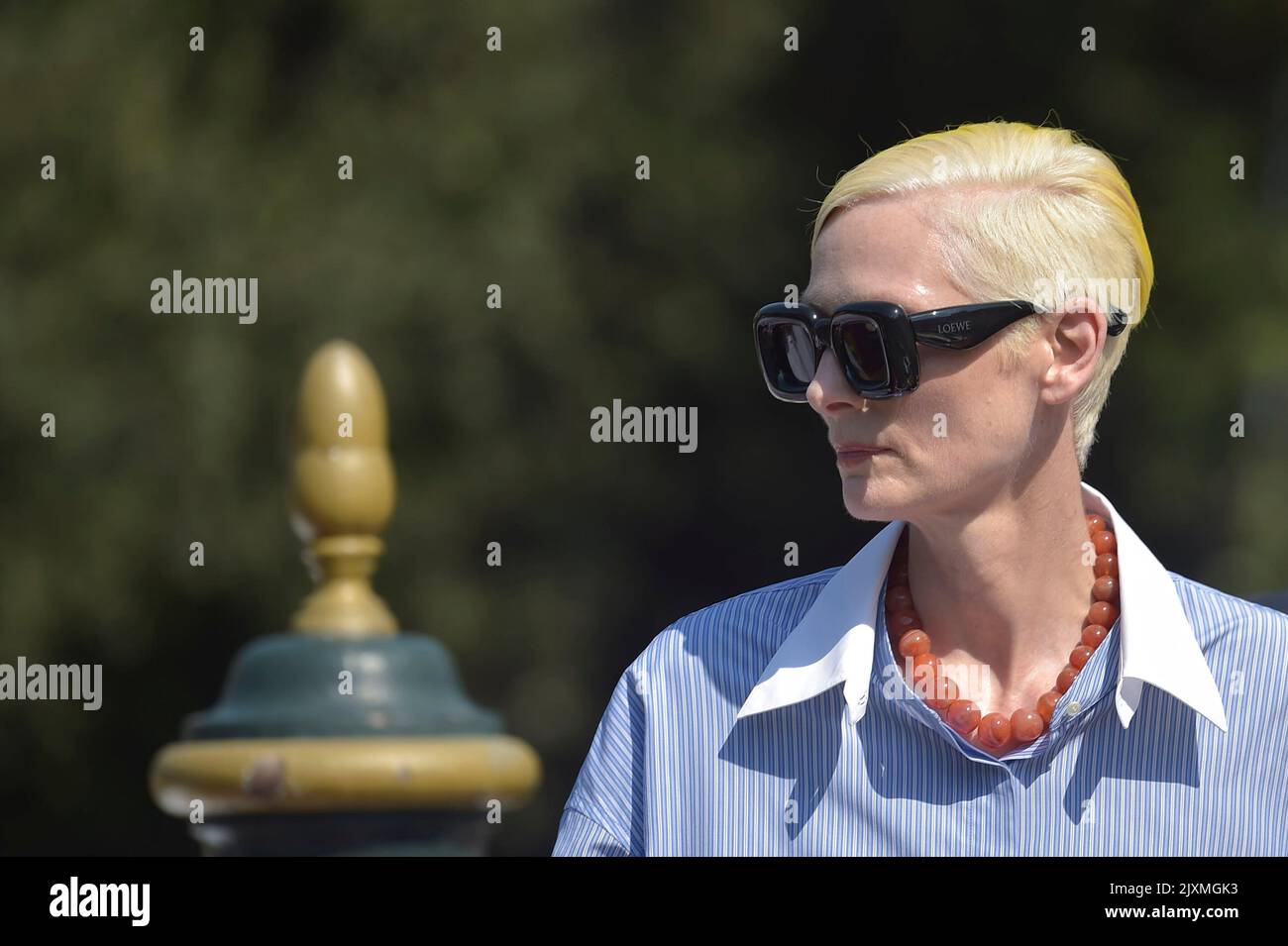 Venedig, Italien. 06. September 2022. VENEDIG, ITALIEN - 06. SEPTEMBER: Tilda Swinton wird während der Internationalen Filmfestspiele Venedig 79. am 06. September 2022 in Venedig, Italien, zu sehen sein. Kredit: dpa/Alamy Live Nachrichten Stockfoto