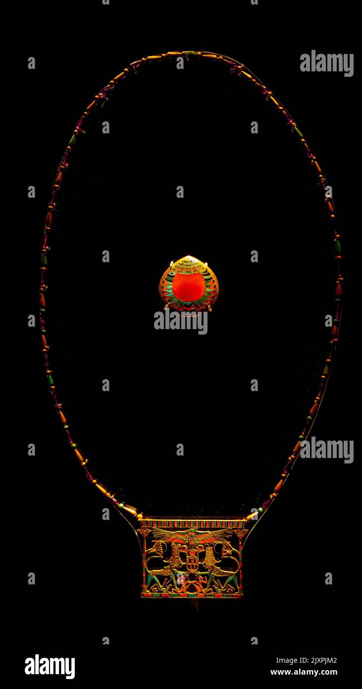 Ramses der große und das Gold der Pharaonen stellen aus Stockfoto