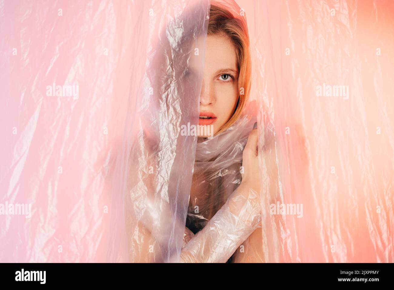 Kunst Porträt weiblich Missbrauch häusliche Gewalt Frau Stockfoto