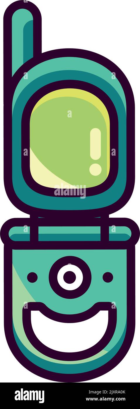 Mobiltelefon 90s moderner Stil Stock Vektor