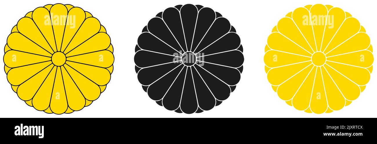 Kaiserliches Siegel Japans. Vektordarstellung auf weißem Hintergrund isoliert Stock Vektor