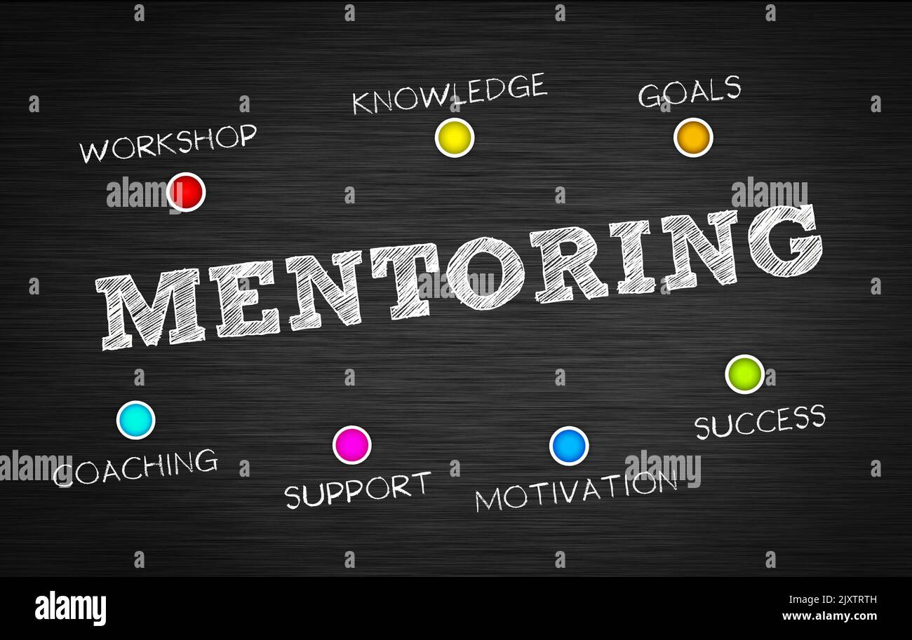 Mentoring-Eigenschaften zur Verbesserung Ihres Geschäfts Stockfoto