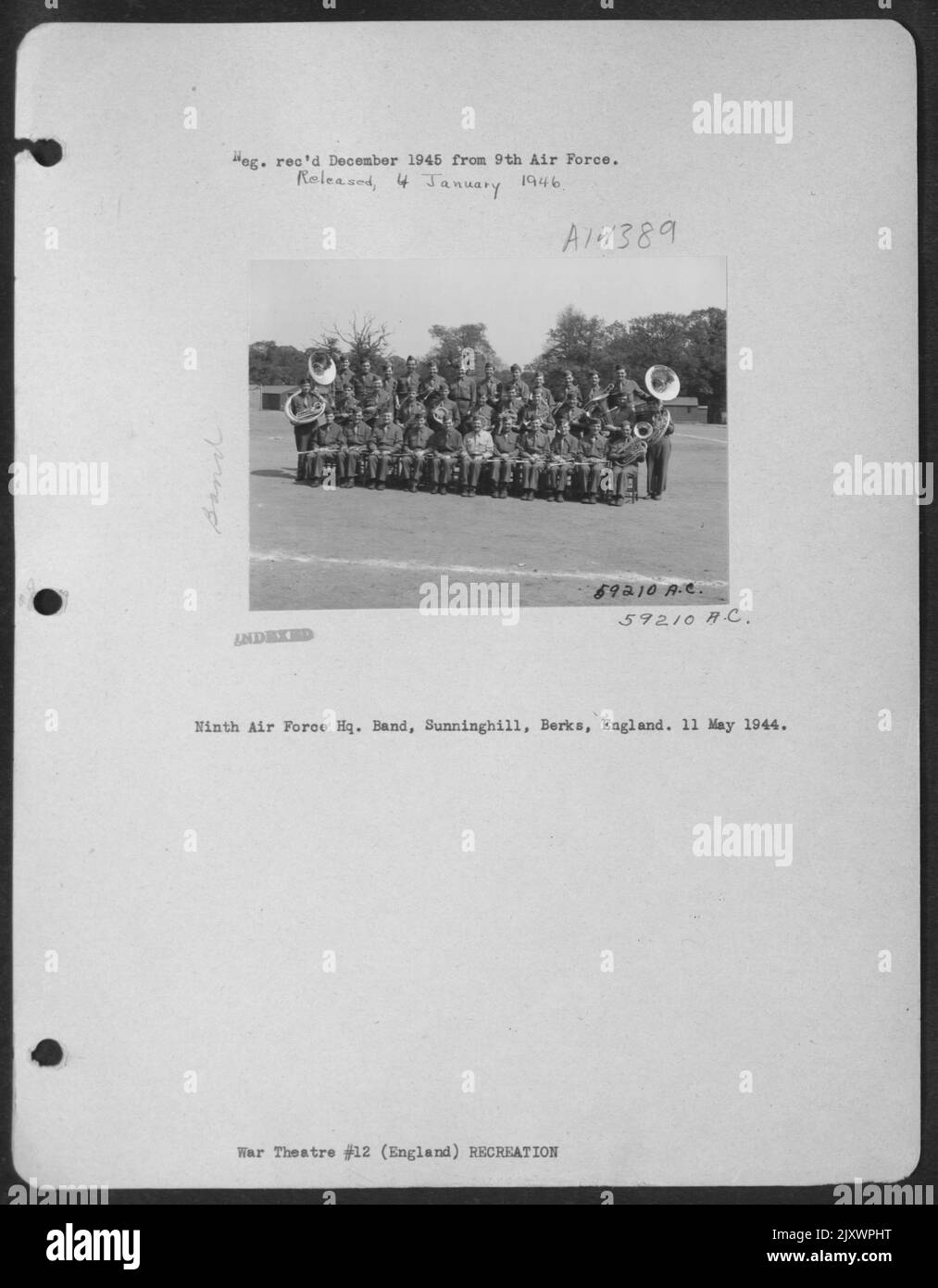 9. Air Force HQ, Band, Sunninghill, Berks, England. 11 Mai 1944. Stockfoto
