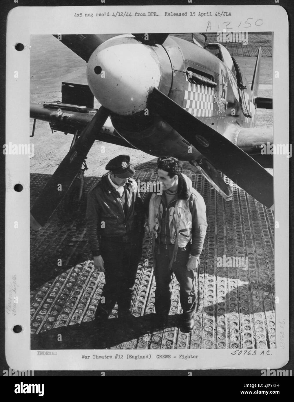 England-Lt. Godfrey (links) Flügelmann und Capt. Gentile. Stockfoto