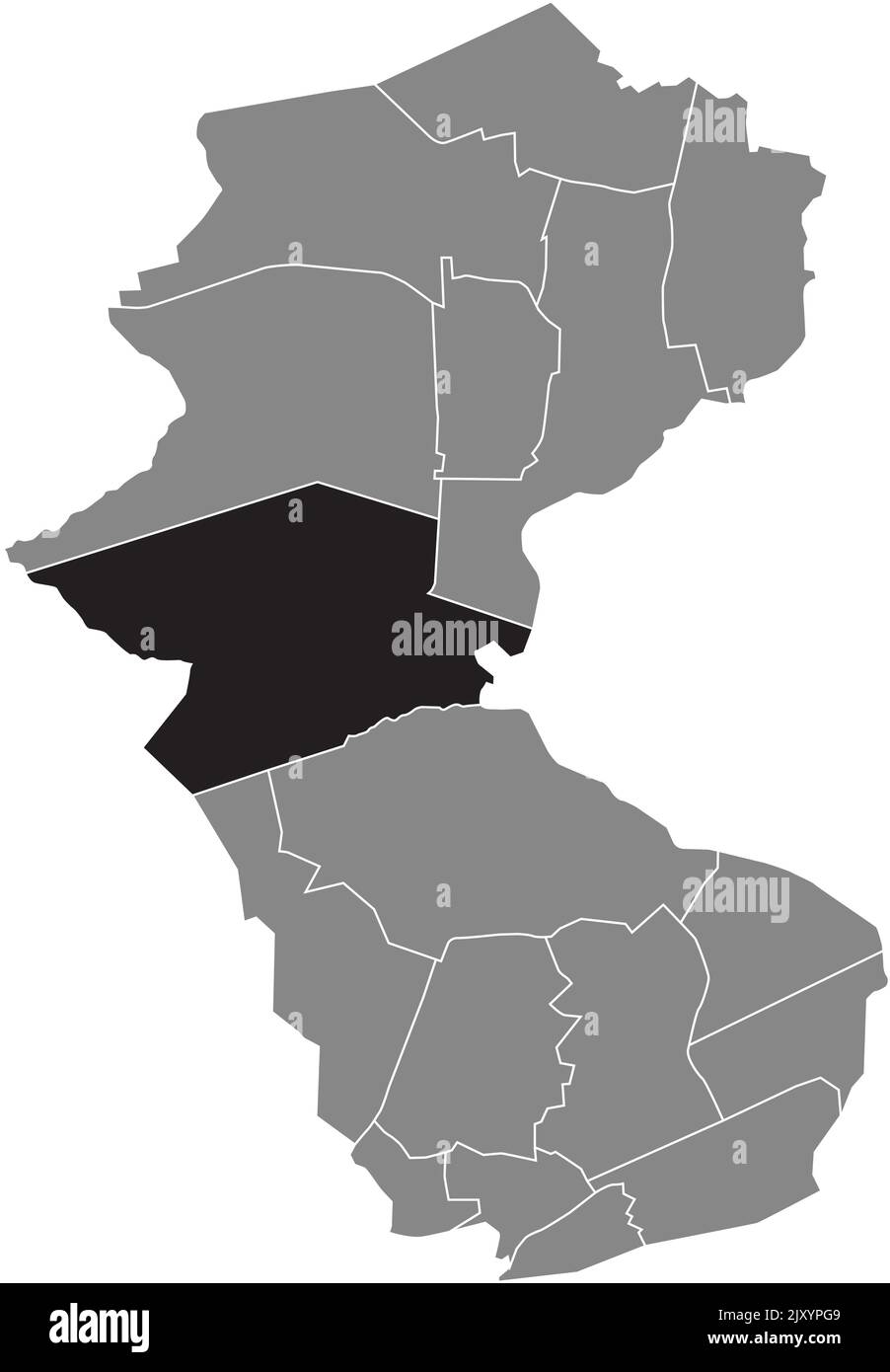 Lageplan des GRAFENWALD-BEZIRKS BOTTROP Stock Vektor