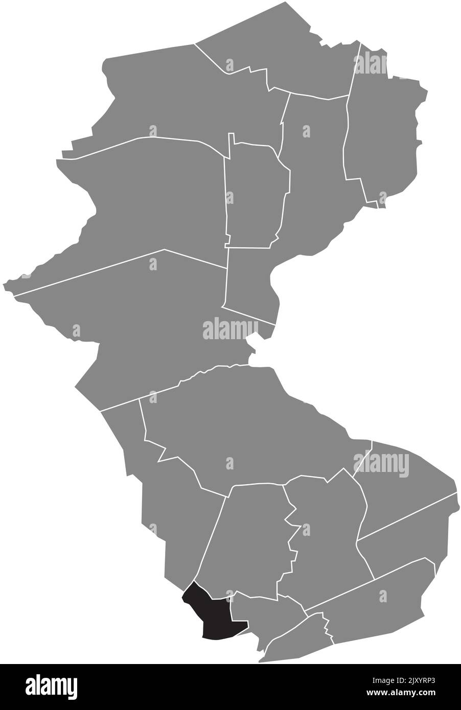 Lageplan des BEZIRKS VONDERORT, BOTTROP Stock Vektor