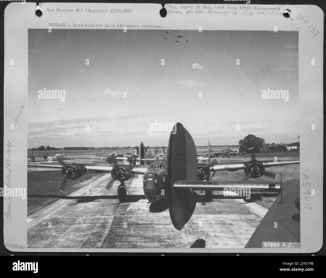 England - Consolidated B-24 Liberator Airplane. Stockfoto