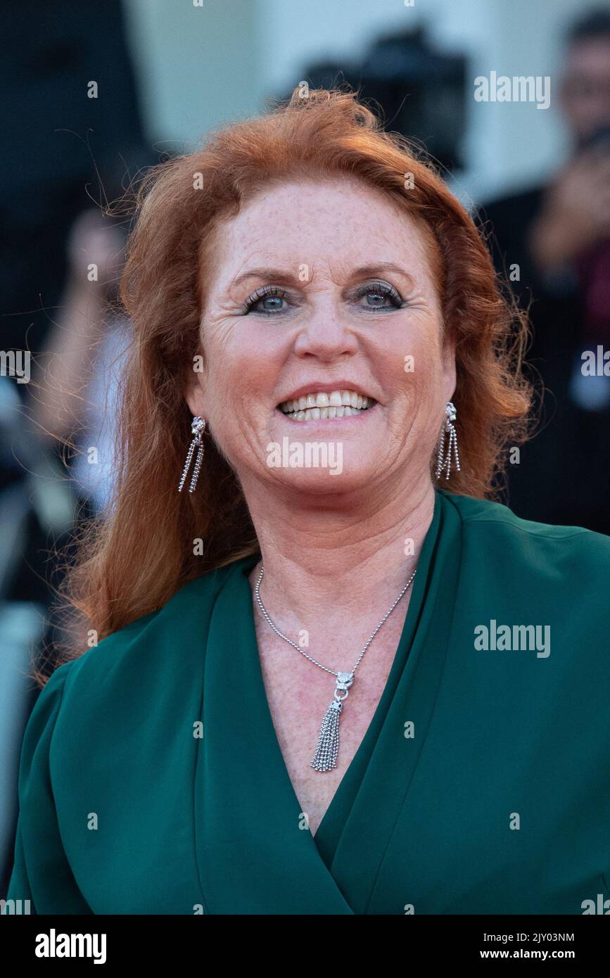 Sarah Ferguson bei der Son-Premiere während der Internationalen Filmfestspiele von Venedig (Mostra) 79. in Venedig, Italien, am 07. September 2022. Foto von Aurore Marechal/ABACAPRESS.COM Stockfoto