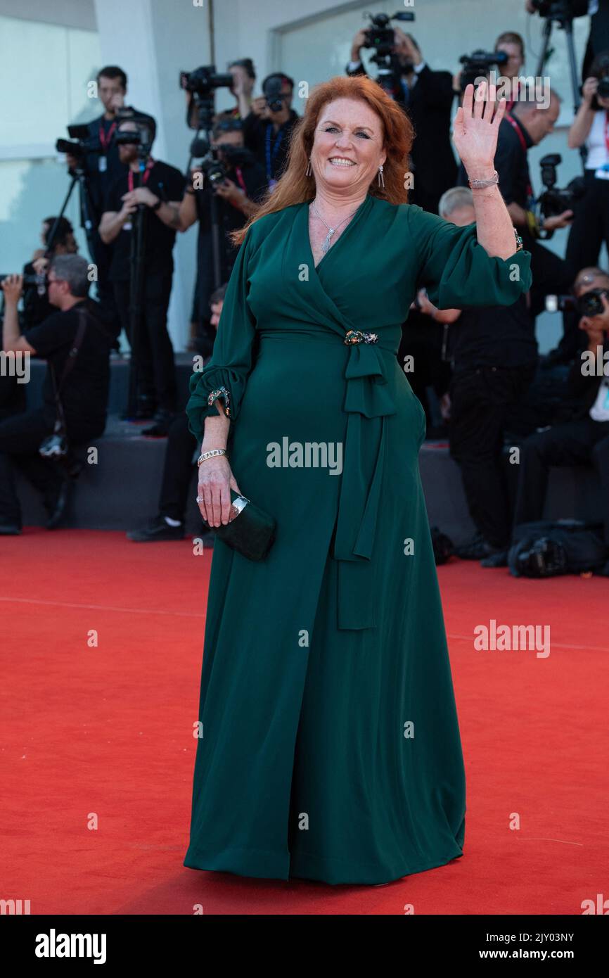 Sarah Ferguson bei der Son-Premiere während der Internationalen Filmfestspiele von Venedig (Mostra) 79. in Venedig, Italien, am 07. September 2022. Foto von Aurore Marechal/ABACAPRESS.COM Stockfoto