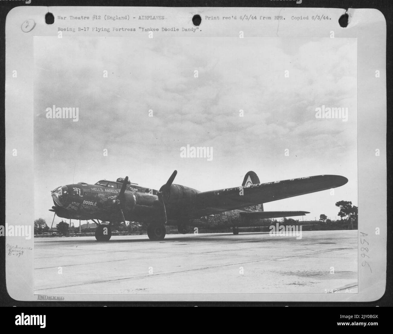 Boeing B-17 Fliegen von 'Yankee Doodle Dandy'. Stockfoto