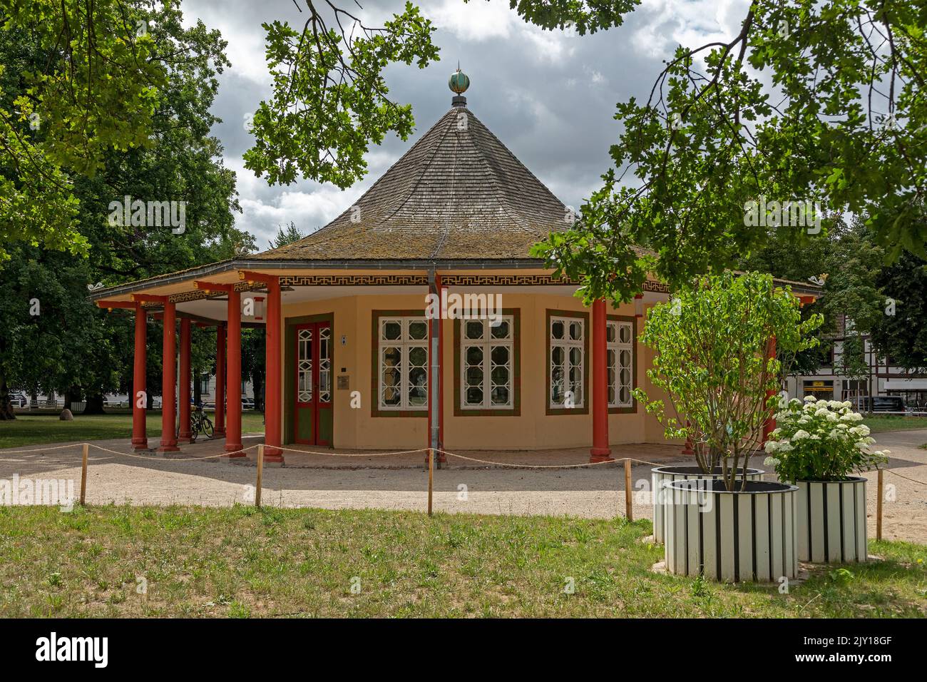 Roter Pavillon, Bad Doberan, Mecklenburg-Vorpommern, Deutschland Stockfoto