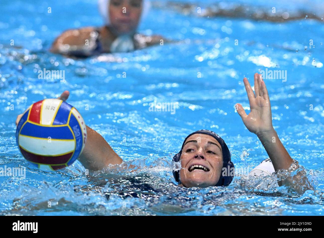 Split, Kroatien. 07. September 2022. SPLIT, KROATIEN - SEPTEMBER 07: Rebecca Grace Parkes von Ungarn während der len European Water Polo Championships Classification 5.-8. Platzieren Sie das Spiel zwischen Frankreich und Ungarn in der Spaladium Arena am 7. September 2022 in Split, Kroatien. Foto: Marko Lukunic/PIXSELL Credit: Pixsell Foto- und Videoagentur/Alamy Live News Stockfoto