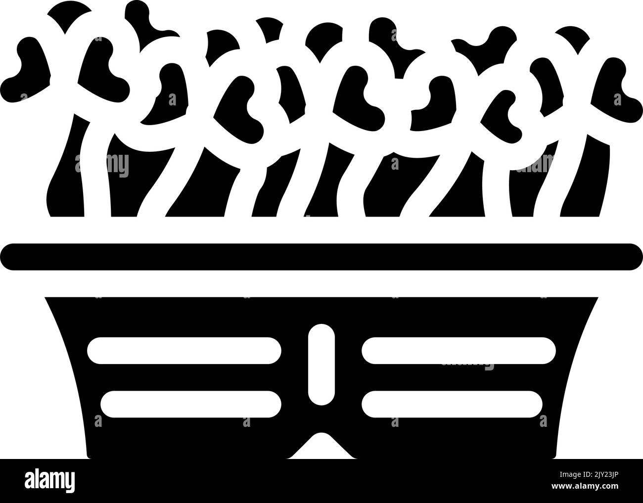 Sämling Radieschen Glyphen Symbol Vektor Illustration Stock ...