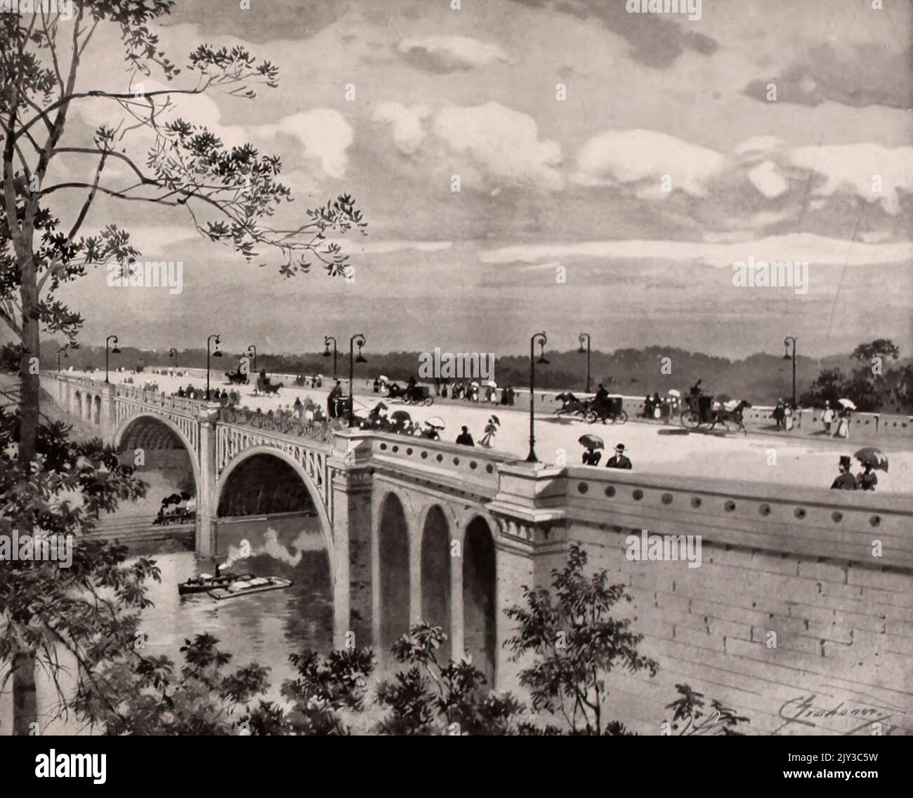 Washington Bridge über den Harlem River in der Hundert und siebzig zweiten Straße Stockfoto