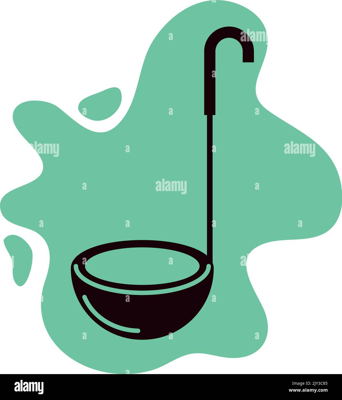 Spachtel-werkzeug-symbol, umrissvektor, kochen, küche, grill