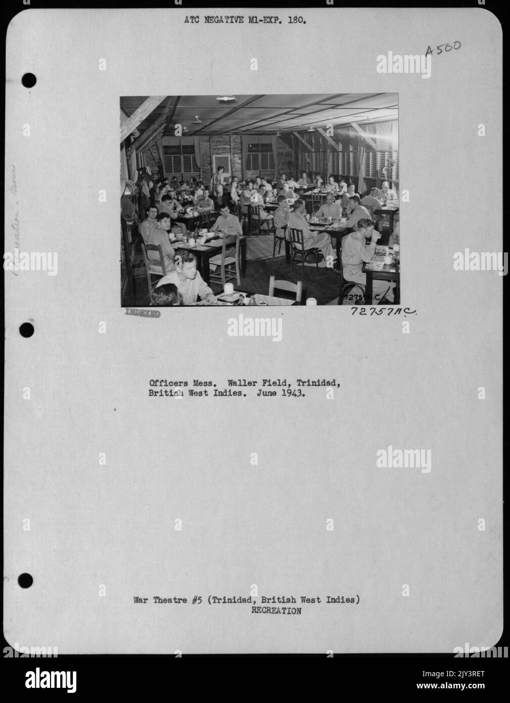 Offiziere Durcheinander. Waller Field, Trinidad, Britisch-Westindien. Juni 1943. Stockfoto