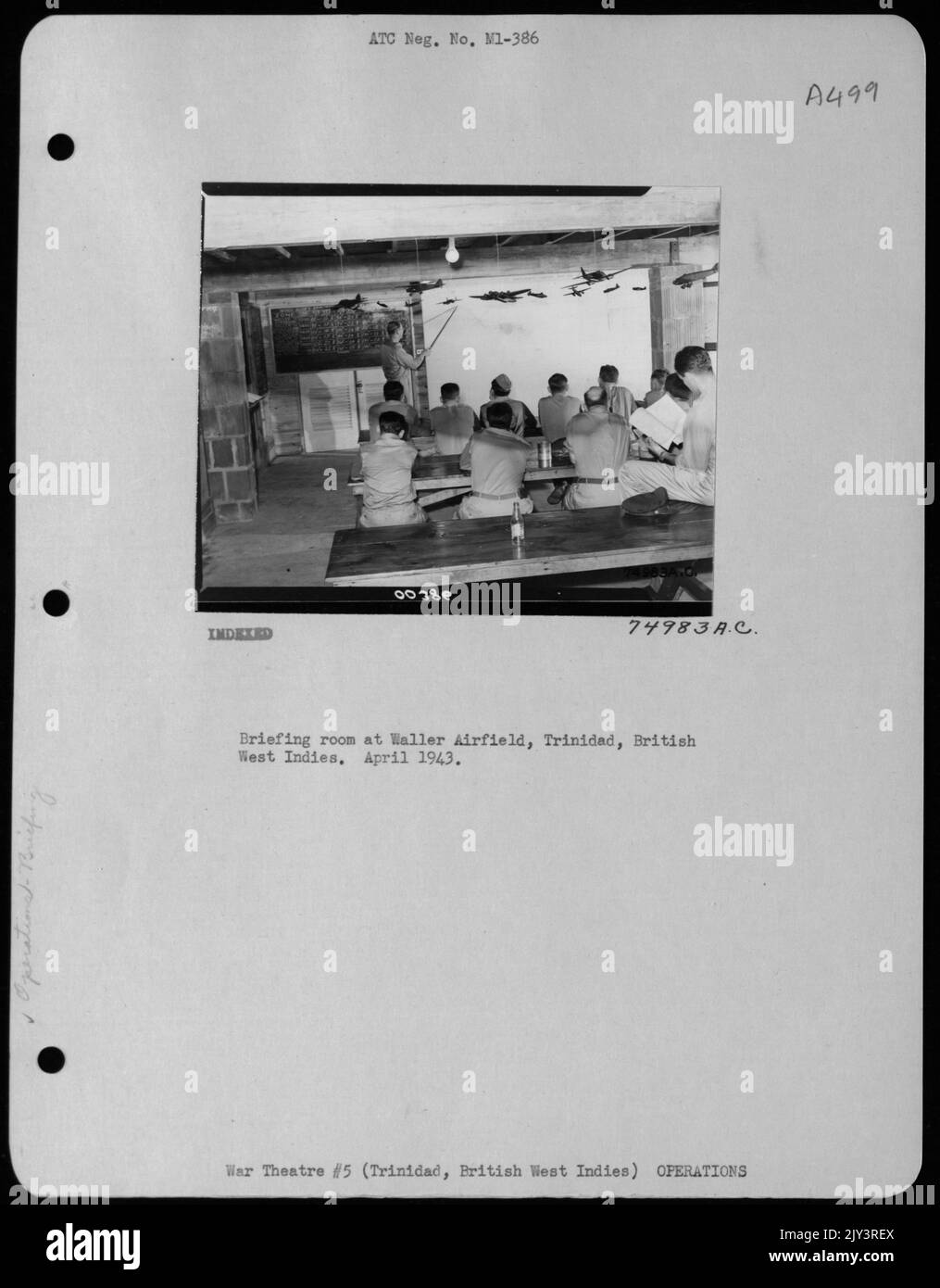 Briefing Room Im Waller Field, Trinidad, British West Indies. April 1943. Stockfoto