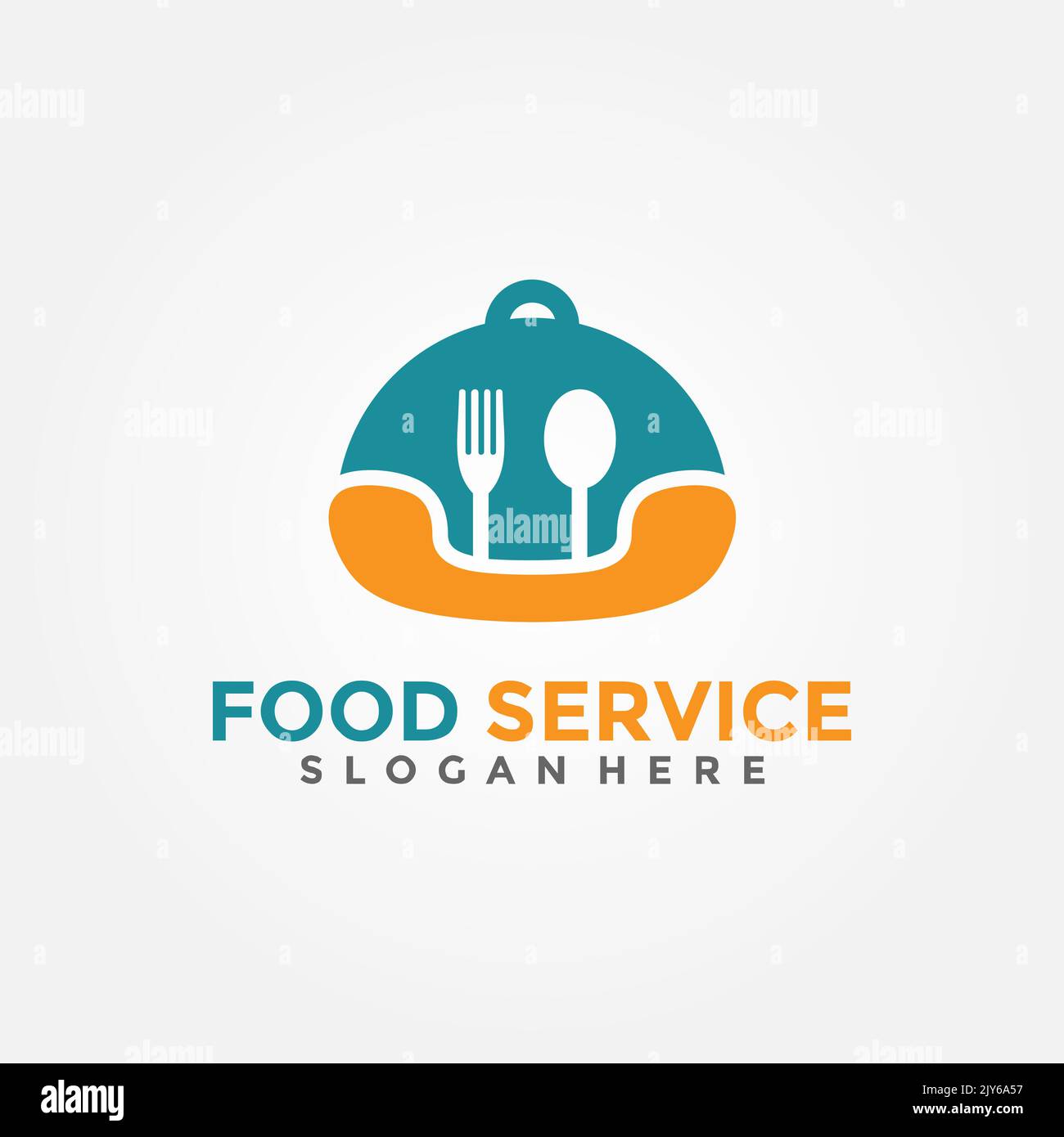 Logo-Vektor Für Den Food-Service. Vorlage Für Logo-Design Für Die Bestellung Von Lebensmitteln. Stock Vektor