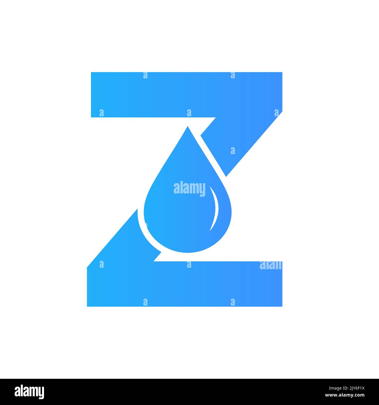 Buchstabe Z Wasser Logo Element Vektor-Vorlage. Wassertropfen-Logo Stock Vektor