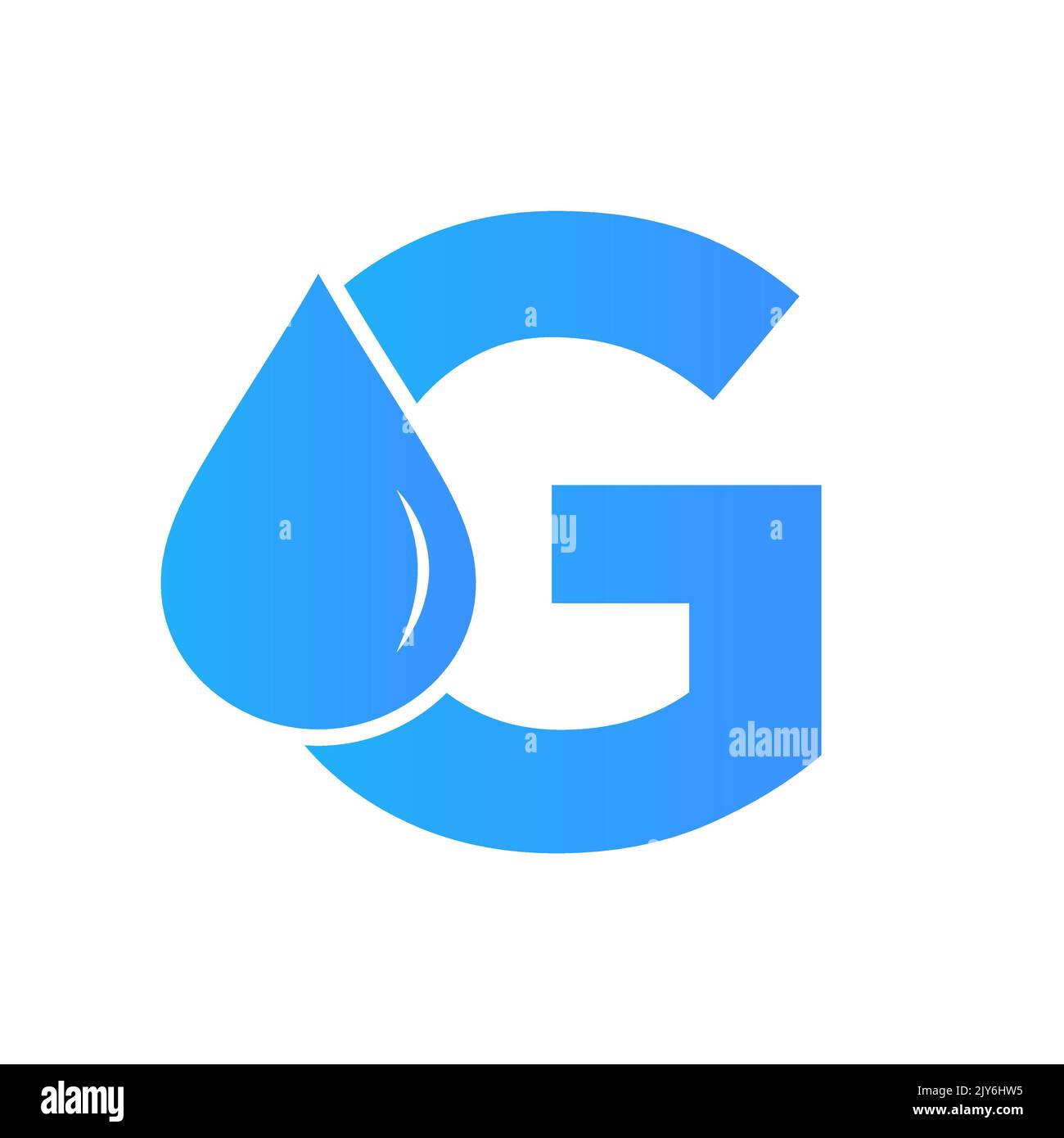 Buchstabe G Wasser Logo Element Vektor-Vorlage. Wassertropfen-Logo Stock Vektor