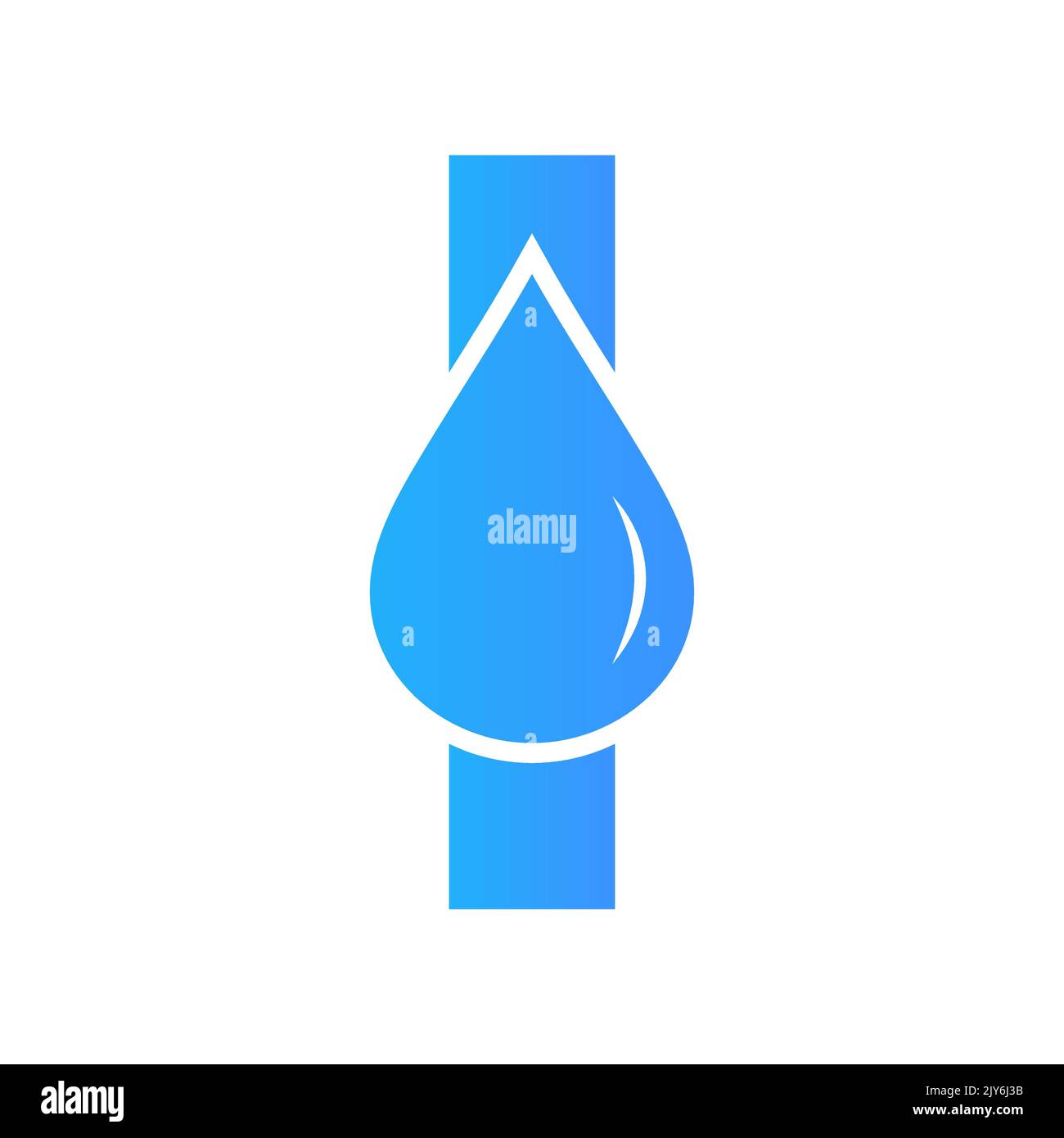 Buchstabe I Wasser Logo Element Vektor-Vorlage. Wassertropfen-Logo Stock Vektor