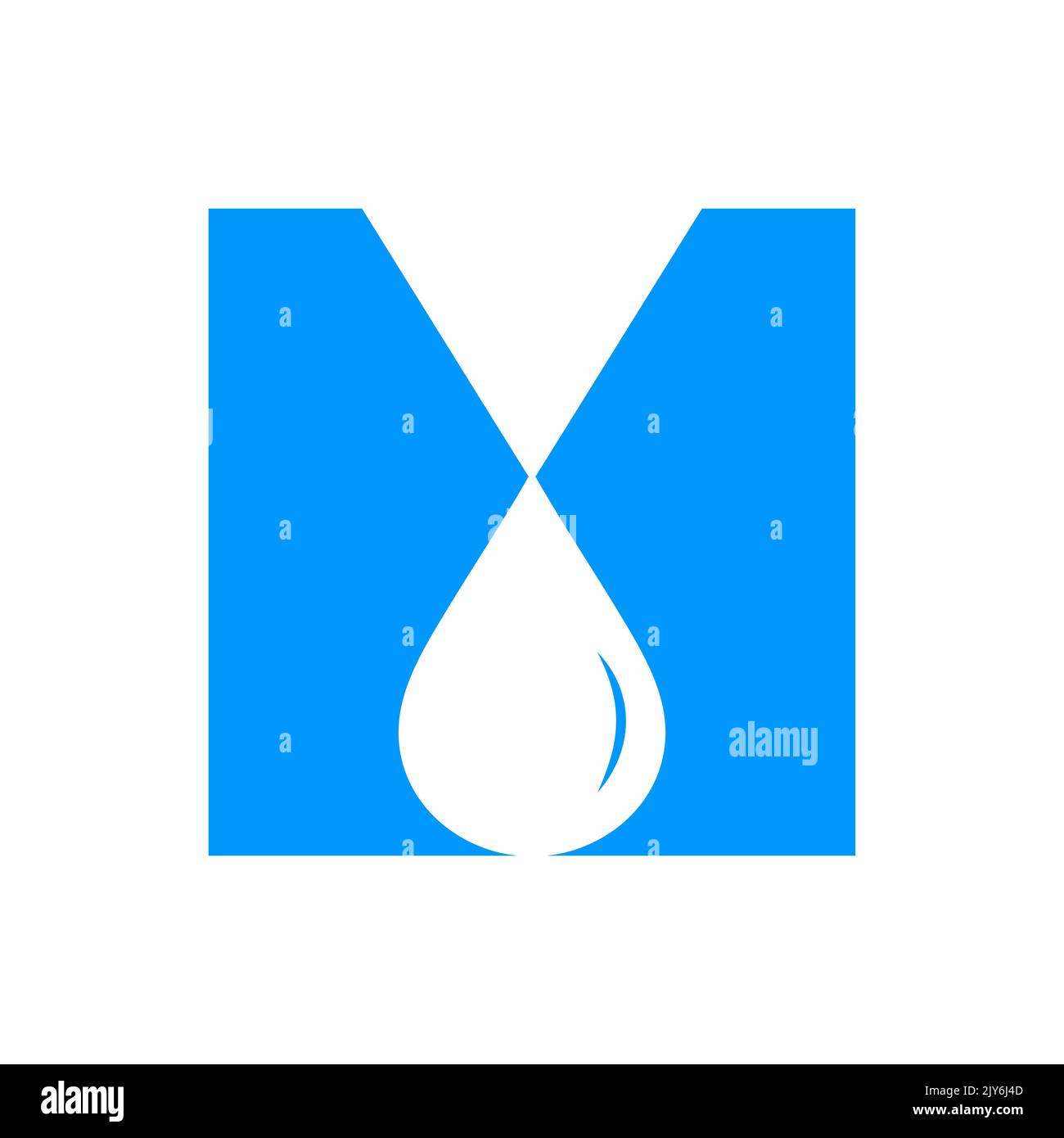 Buchstabe M Wasser Logo Element Vektor-Vorlage. Wassertropfen-Logo Stock Vektor